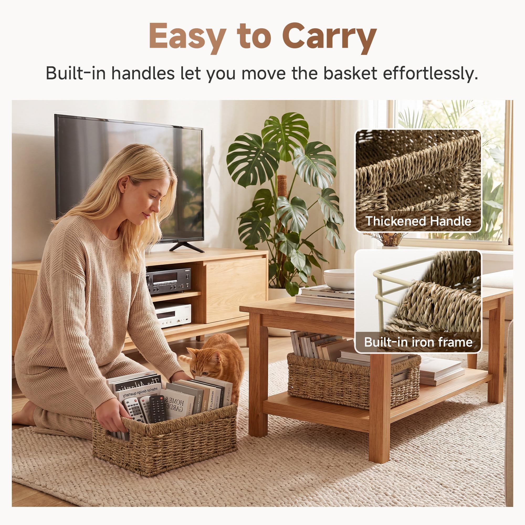 Wicker Baskets for Organizing (2 Count)