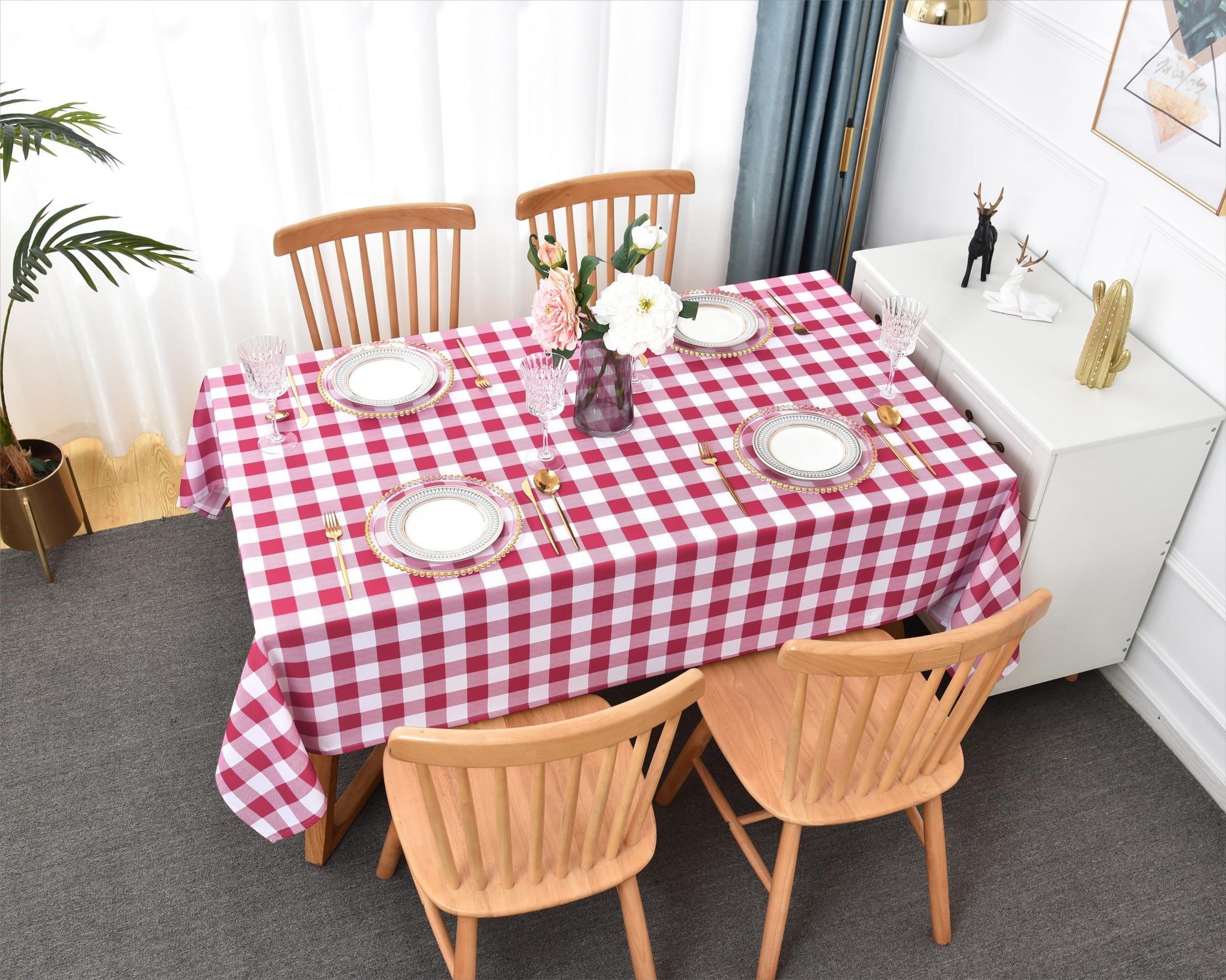 Classic Gingham Buffalo Tablecloth Fabric