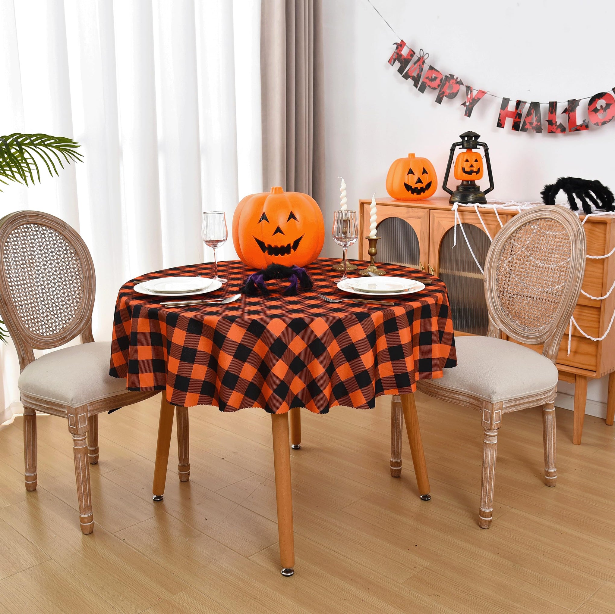 Waterproof Plaid Tablecloth Fabric