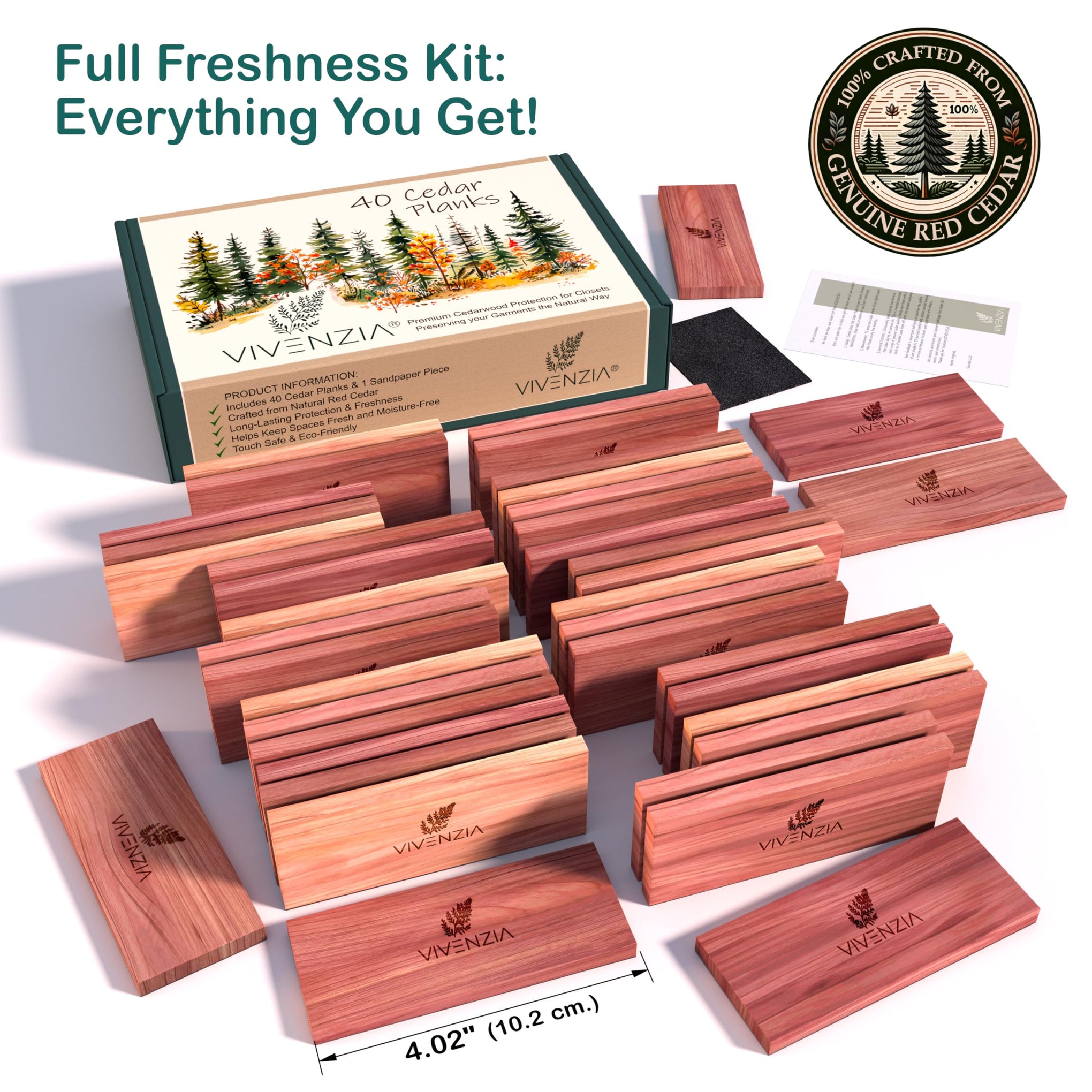 Cedar Blocks for Clothes Storage (40 Count)