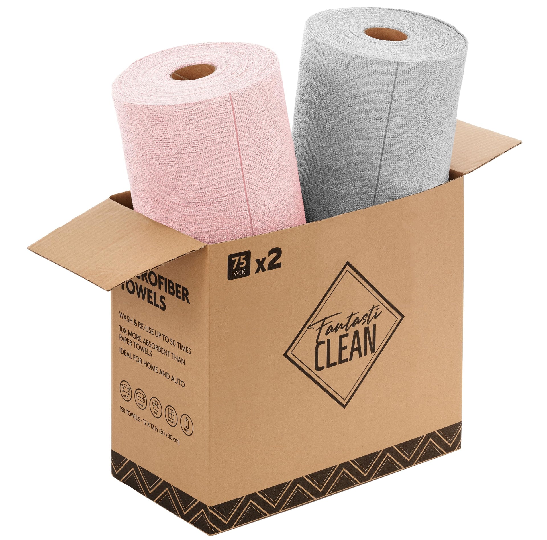 Microfiber Cleaning Cloth Rolls (150 Count)