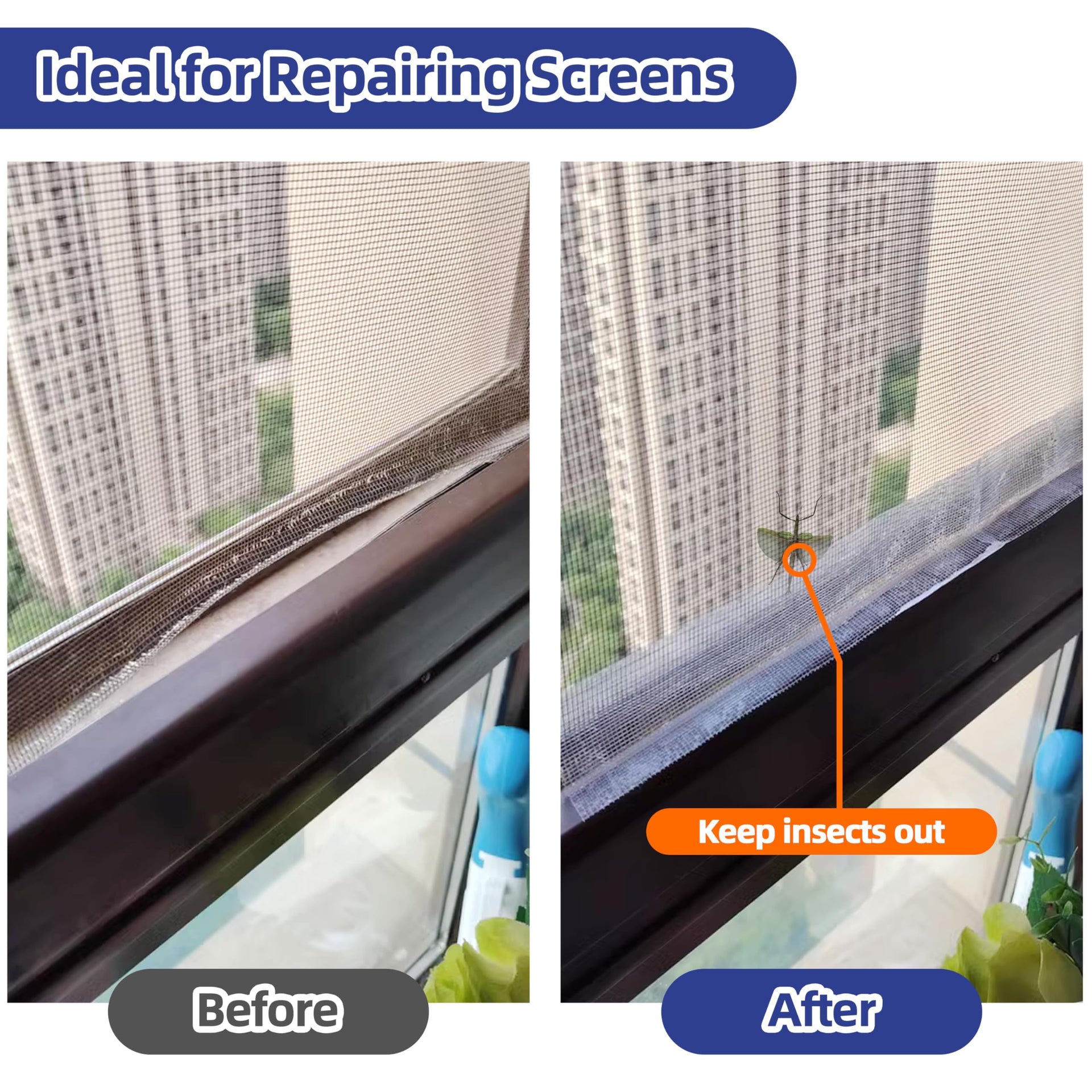 Grey Window Screen Repair Tape (40 Foot)