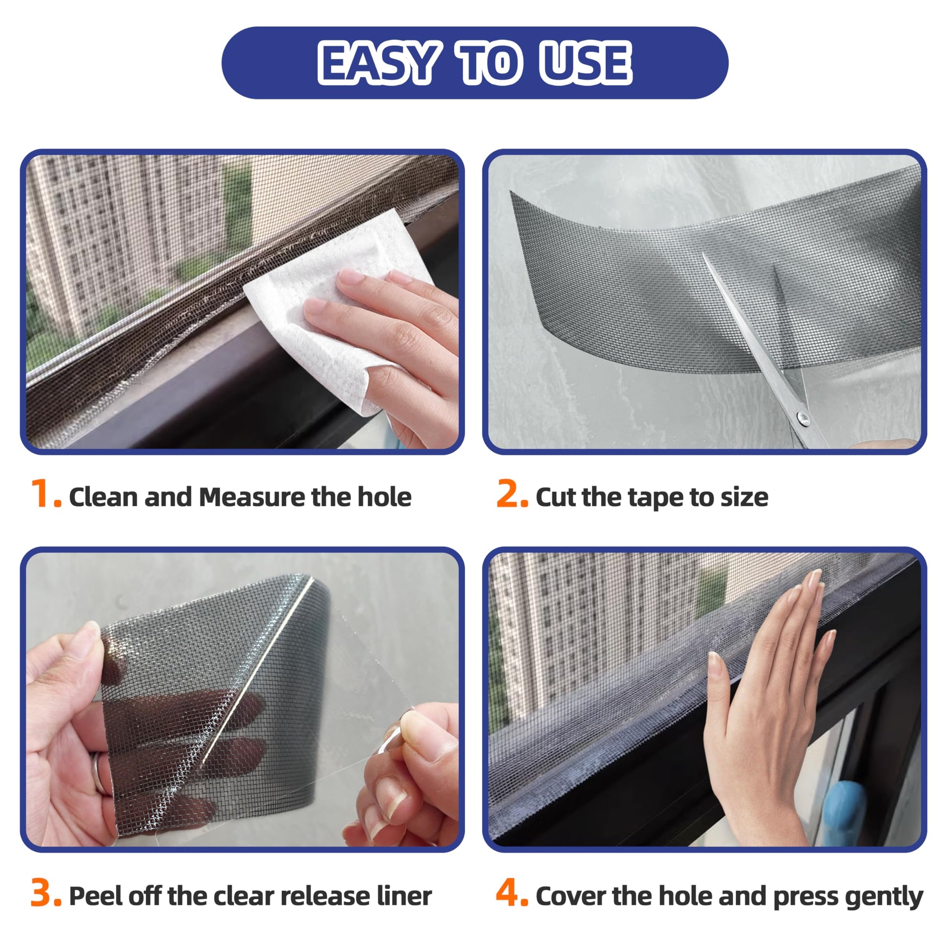 Black Window Screen Repair Tape (10 Foot)
