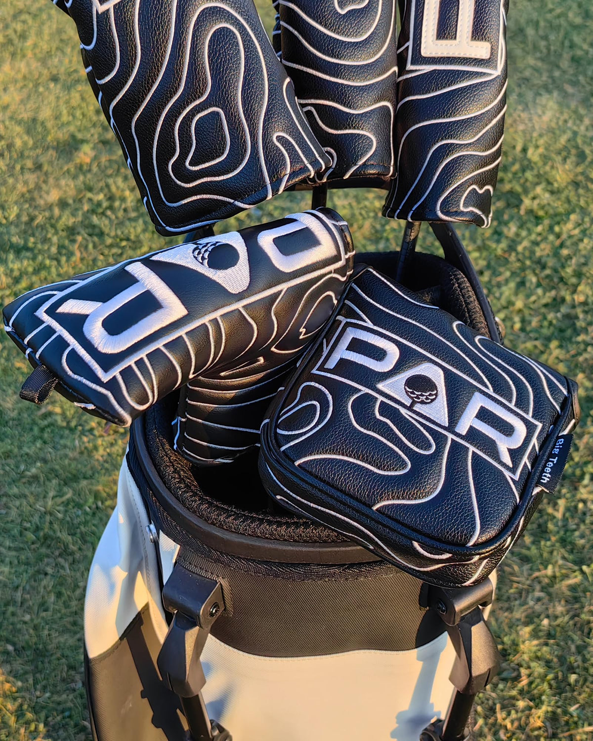 Golf Mallet Putter Cover Pure Black Square Mallet Putter Headcover