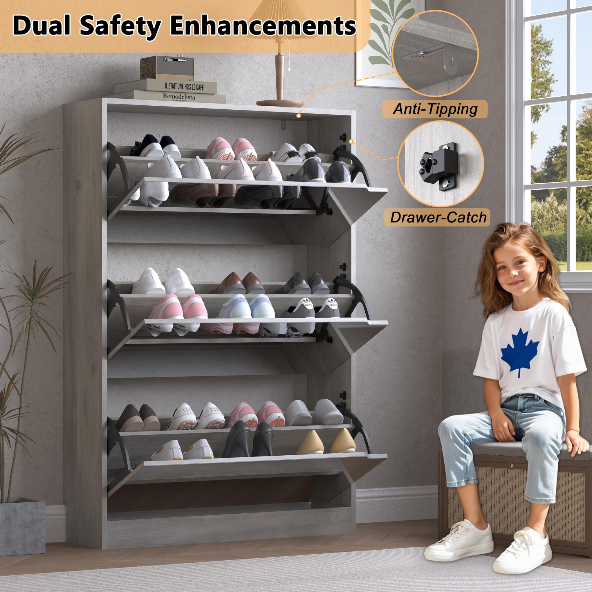 Shoe Cabinet with 3