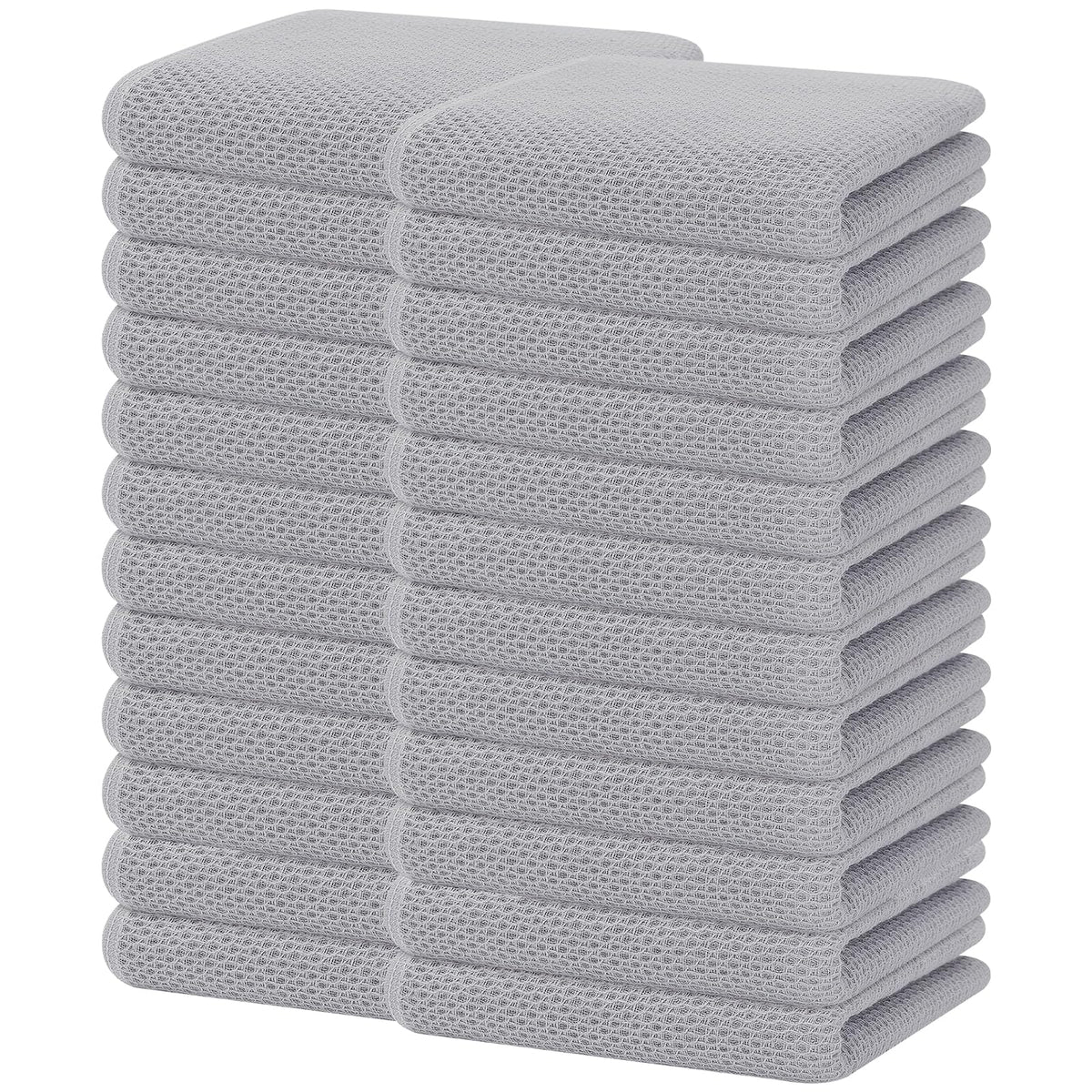 100% Cotton Waffle Weave Kitchen Dish Towels 24 (24 Count)