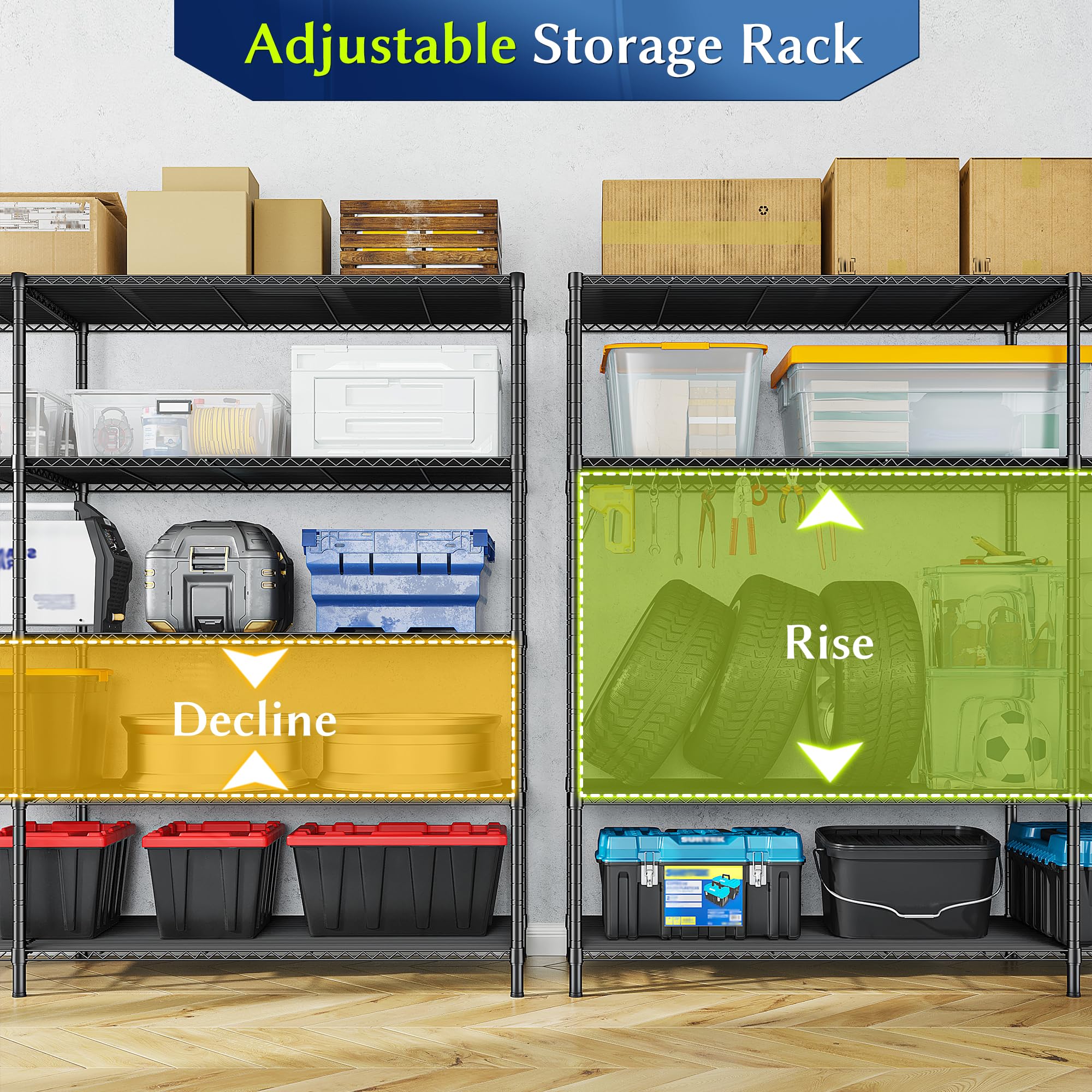 70.8H Wire Shelving Rack (2 Count)