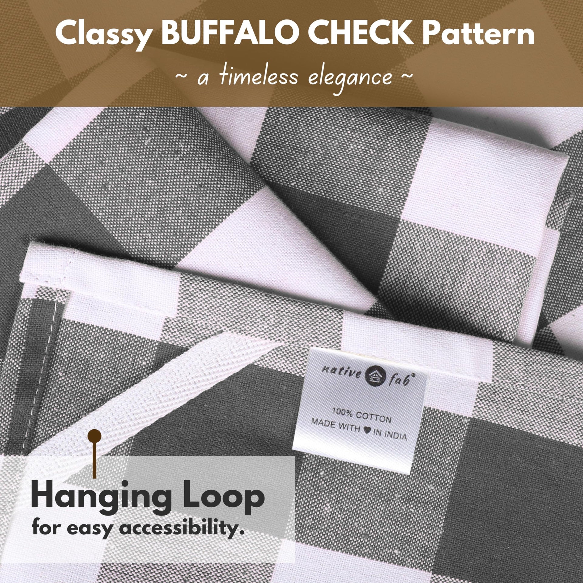 4 Pack Kitchen Towel with Hanging Loop 16x26 inches