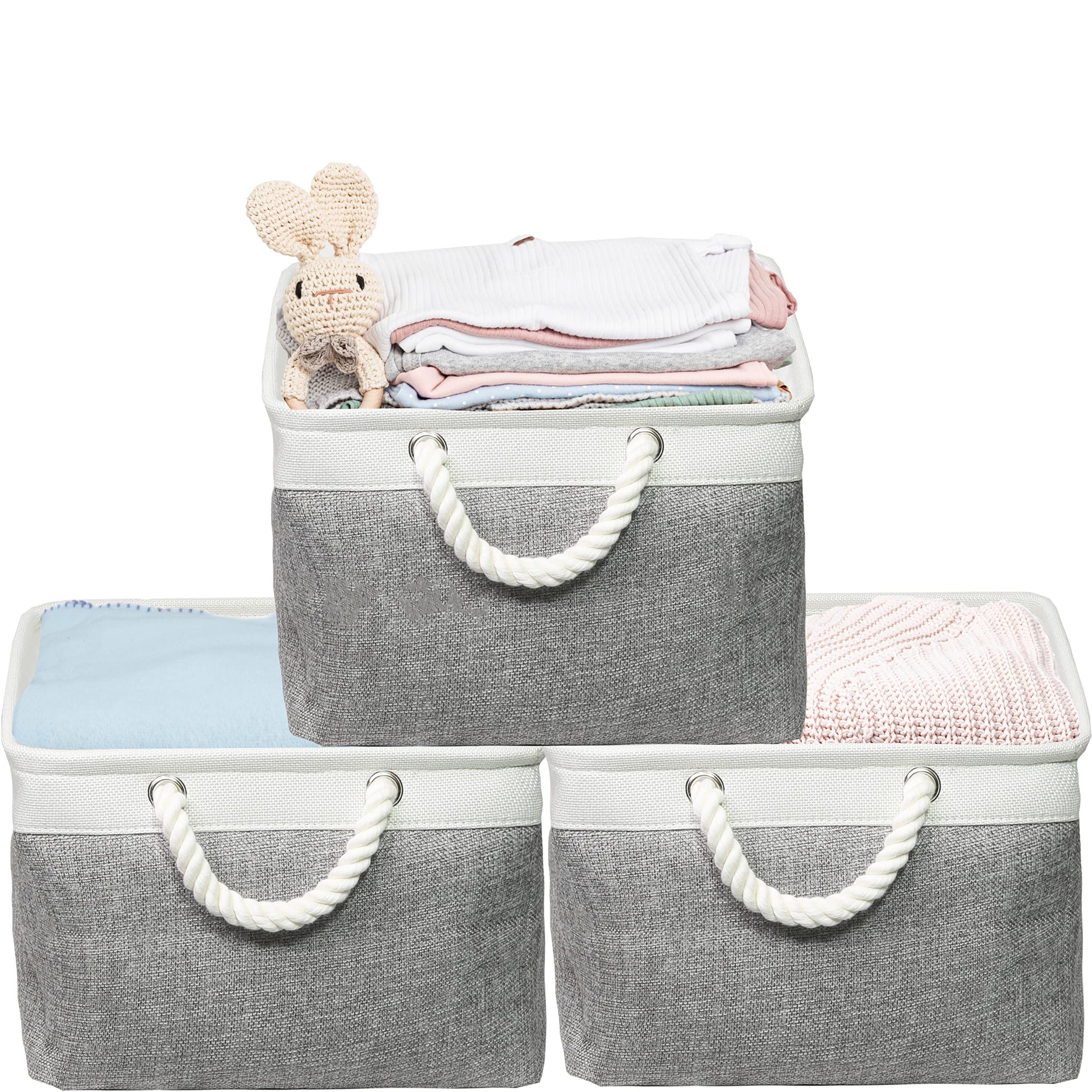 15.7" x 12" Wide & Low Fabric Storage Bin (3 Count)