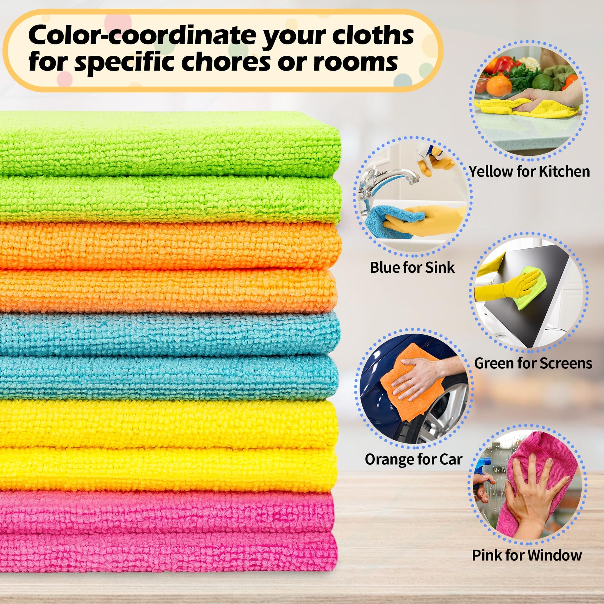 Microfiber Cleaning Cloth (50 Count)