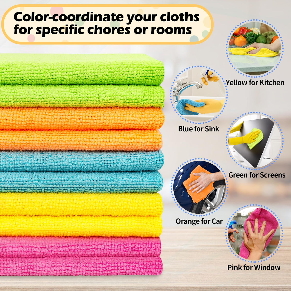 Microfiber Cleaning Cloth (20 Count)