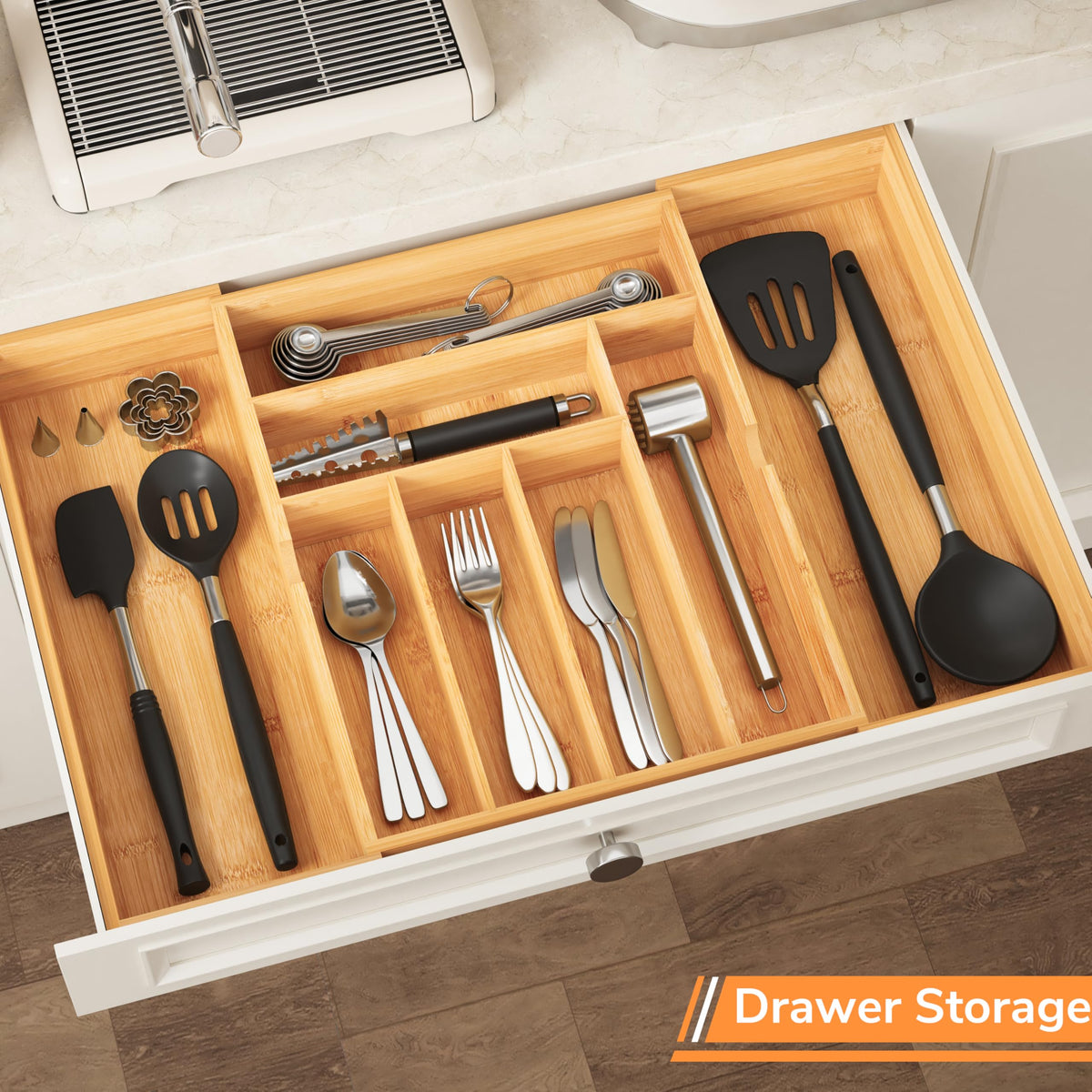 3" Deepth Expandable Drawer Organizer