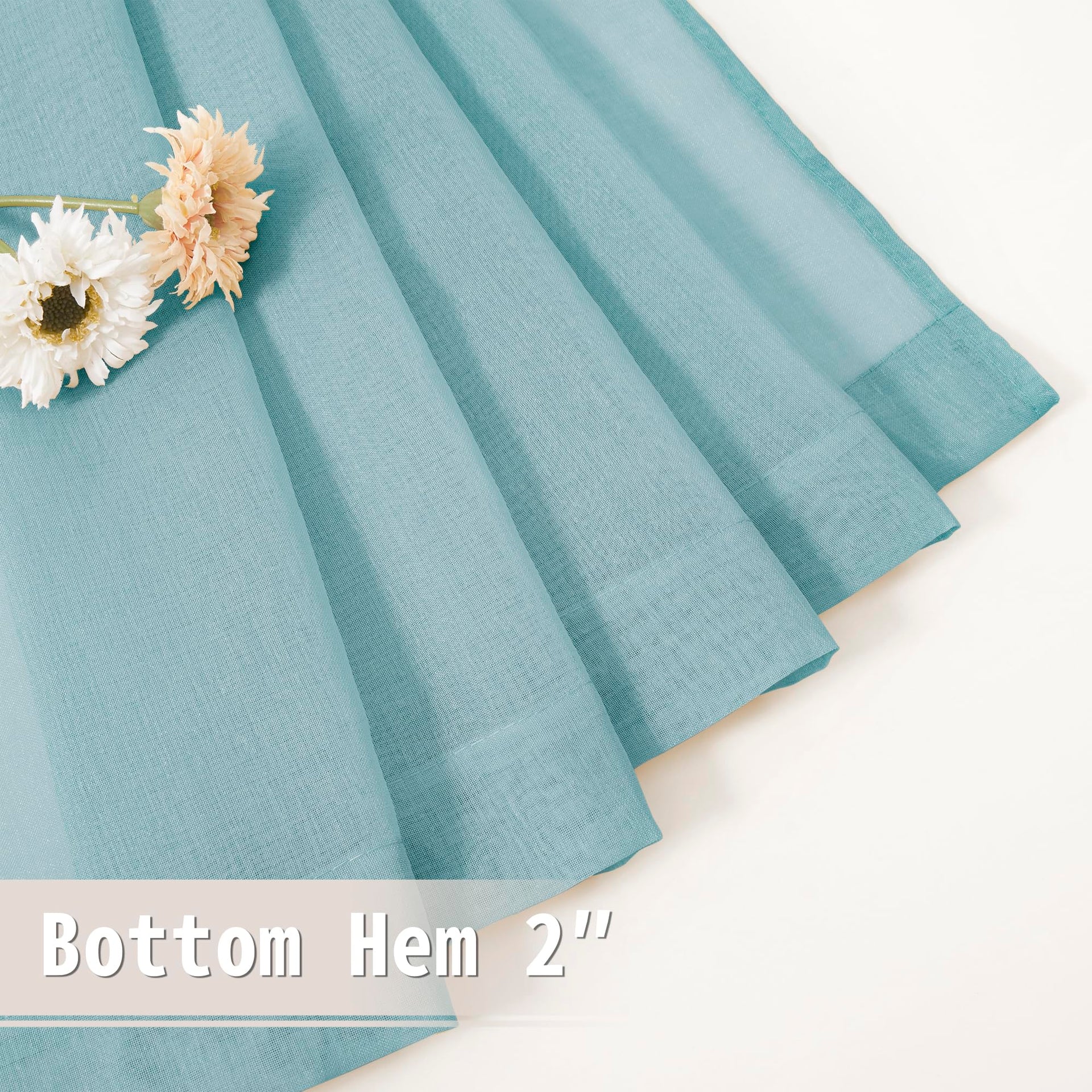 Small Sheer Door Curtain Closet Linen Textured Curtain Sheers Doorway Light Filtering Voile French Door Rod Pocket Curtains Patio Glass Doors