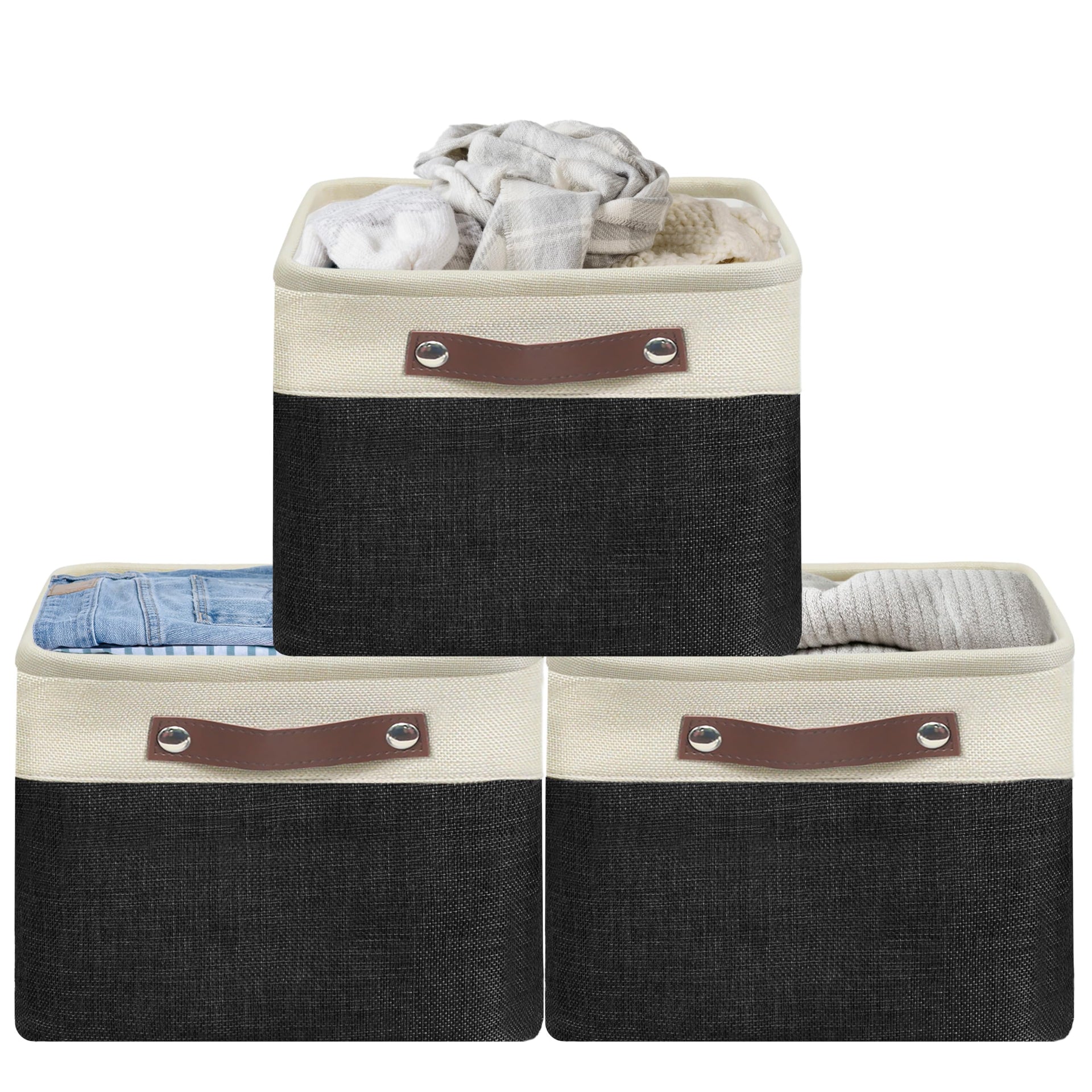 15" x 11" Large Fabric Storage Bin (3 Count)