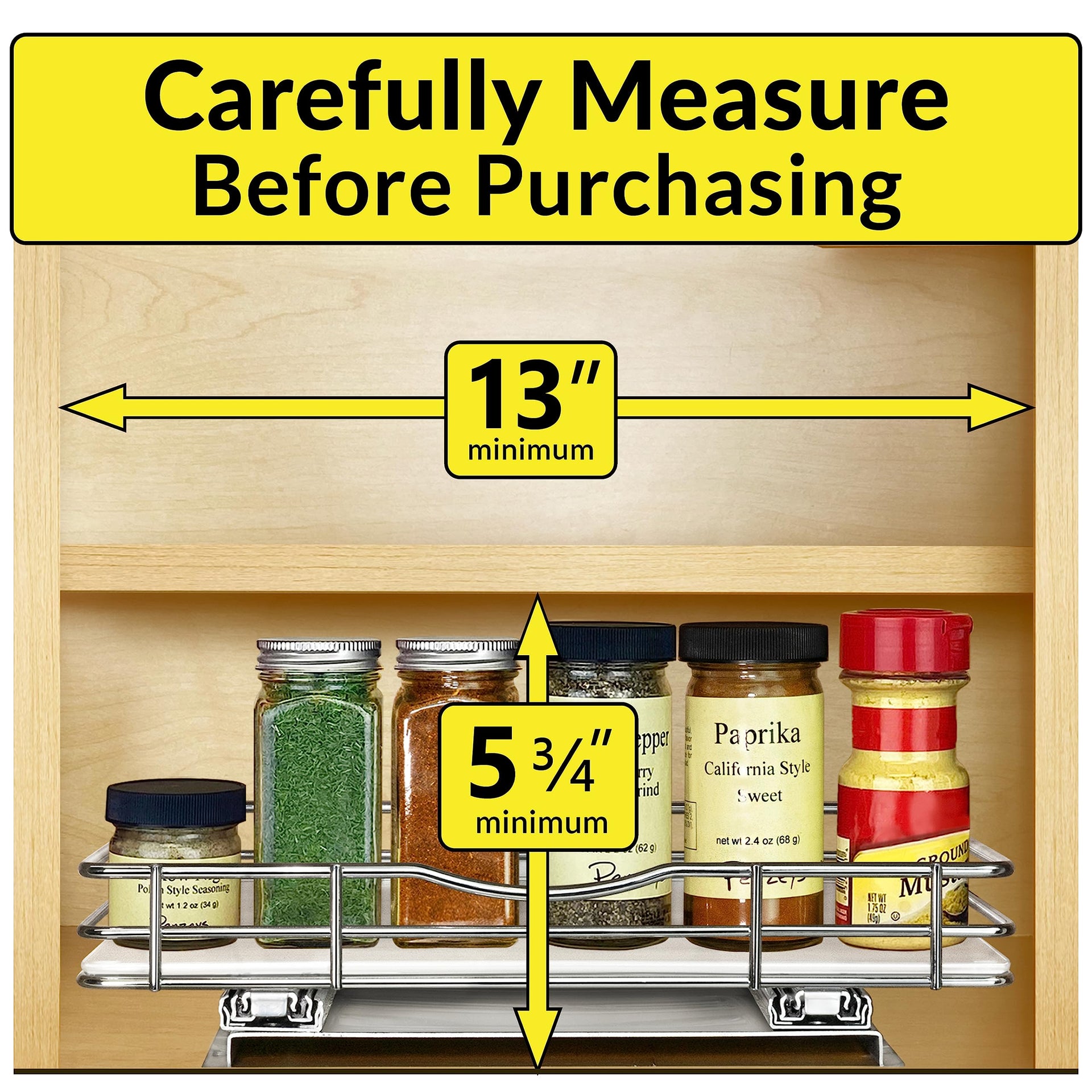 Pull Out Spice Organization for Cabinets