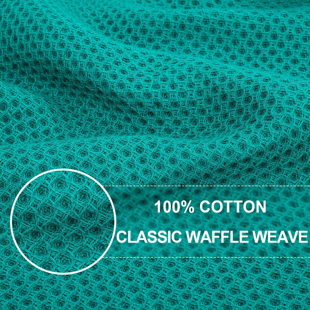 100% Cotton Waffle Weave Kitchen Dish Cloths 6 (6 Count)