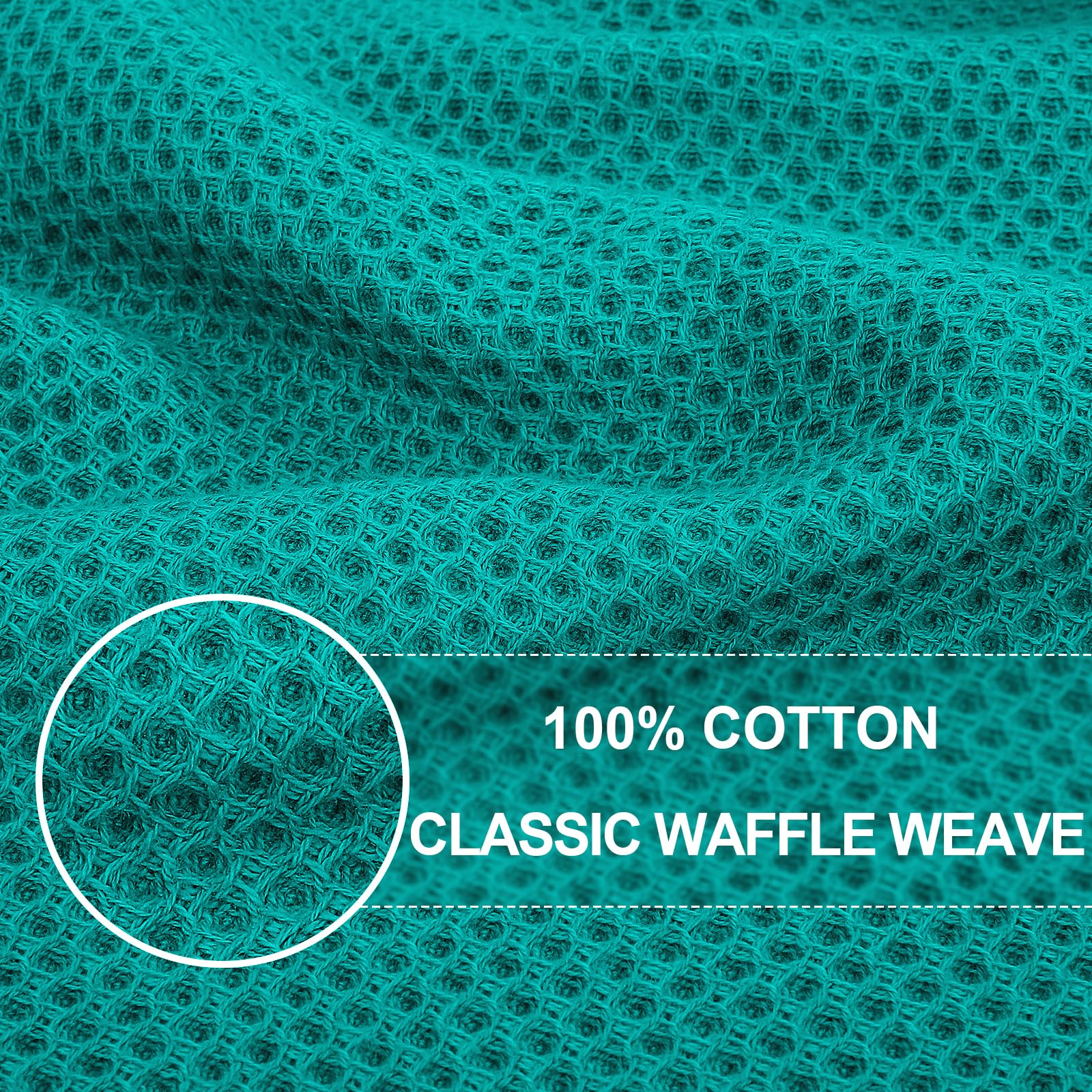 100% Cotton Waffle Weave Kitchen Dish Towels 8 (8 Count)