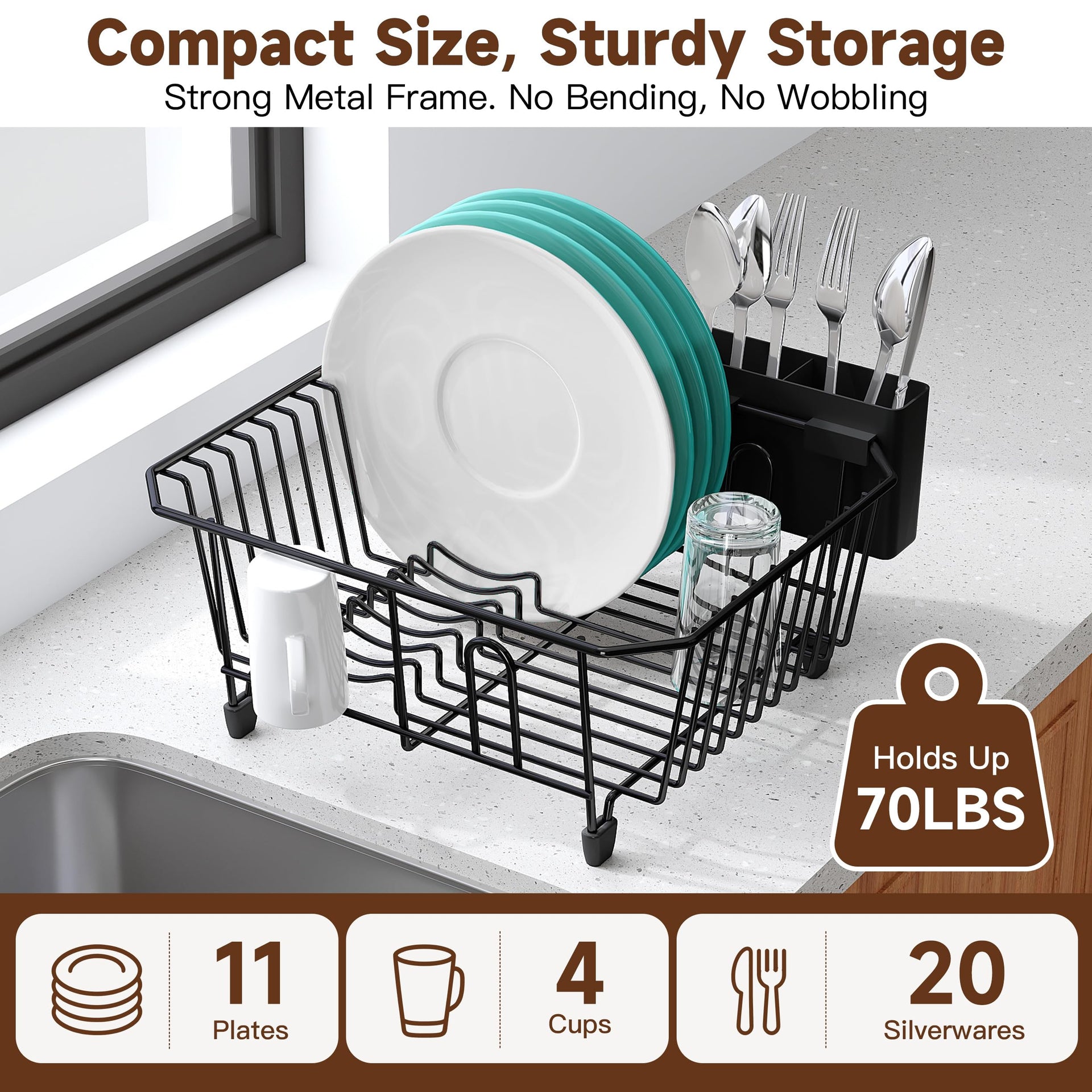 in Sink Dish Drying Rack