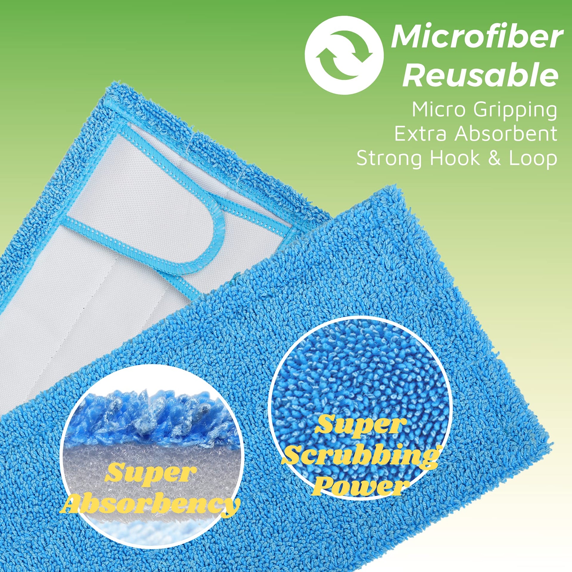 Reusable Mop Pad for Swiffer Sweeper Mop (6 Count)
