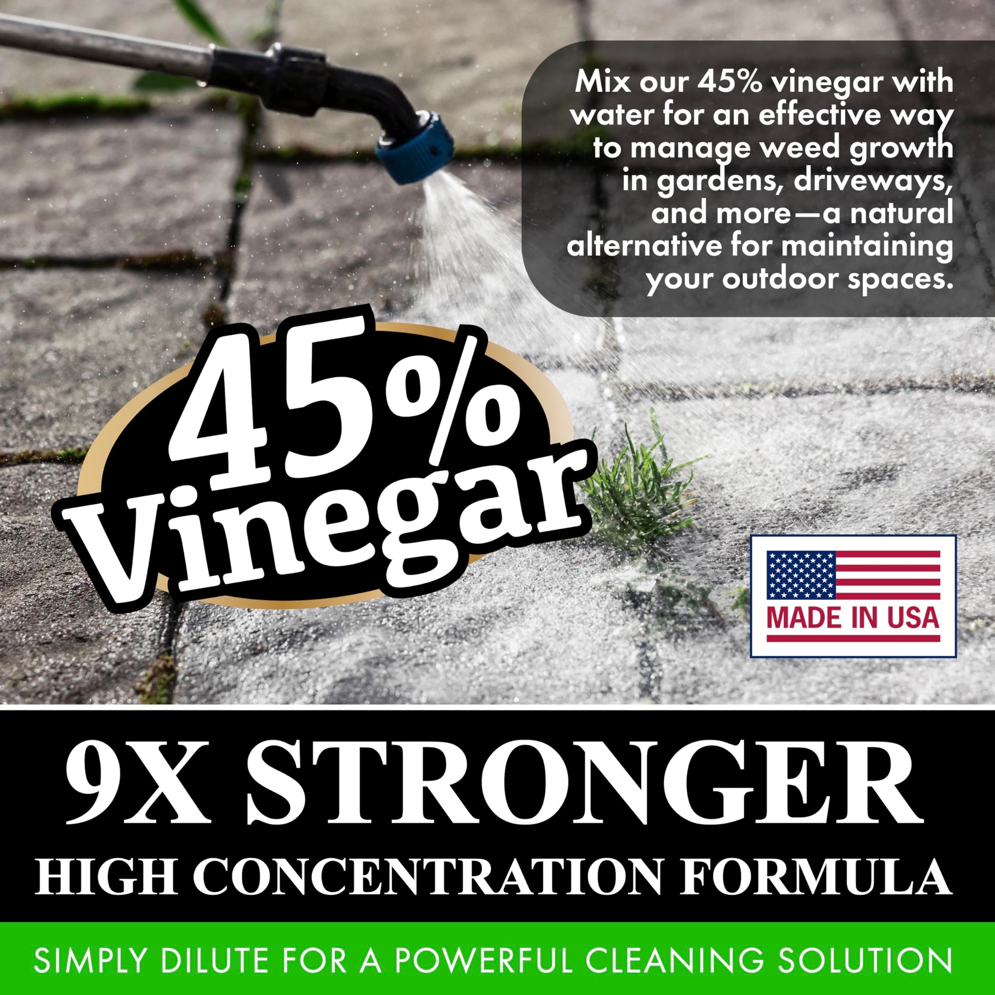 4 Gallons Extra Strength Vinegar 45% with Funnel (512 Fl Oz)