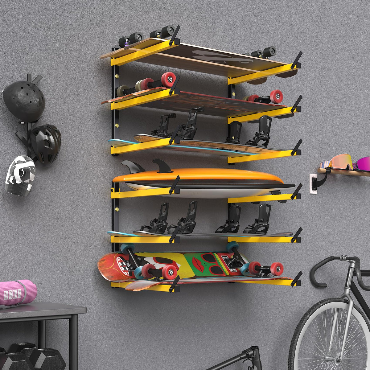 Lumber Storage Rack Folding Wood Storage Racks Wall (2 Count)