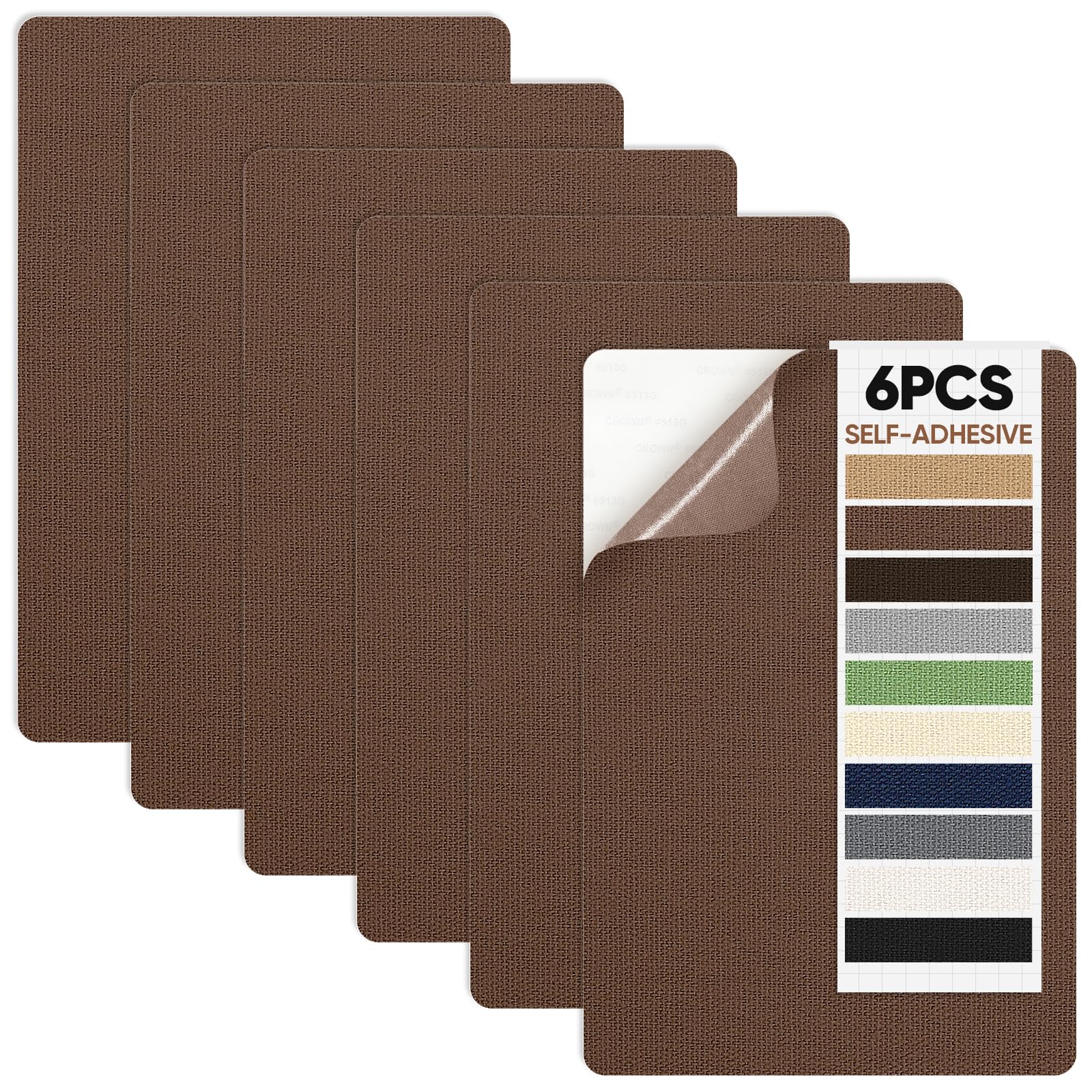 Canvas Patch 5.5 x 8 Inches 6Pcs Self (6 Count)