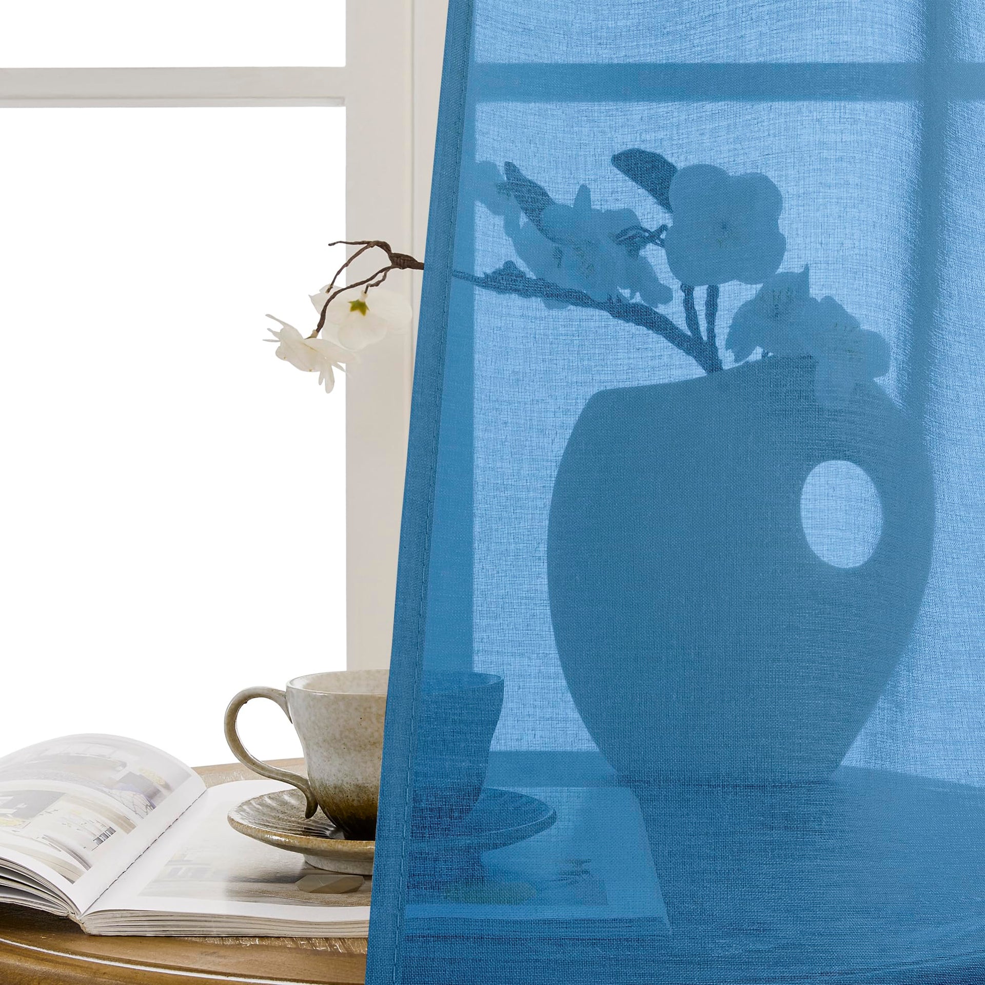 Sheer Door Curtains Closet Linen Textured Curtains Sheer Doorway Light Filtering Voile French Doors Rod Pocket Curtain Patio Glass Door
