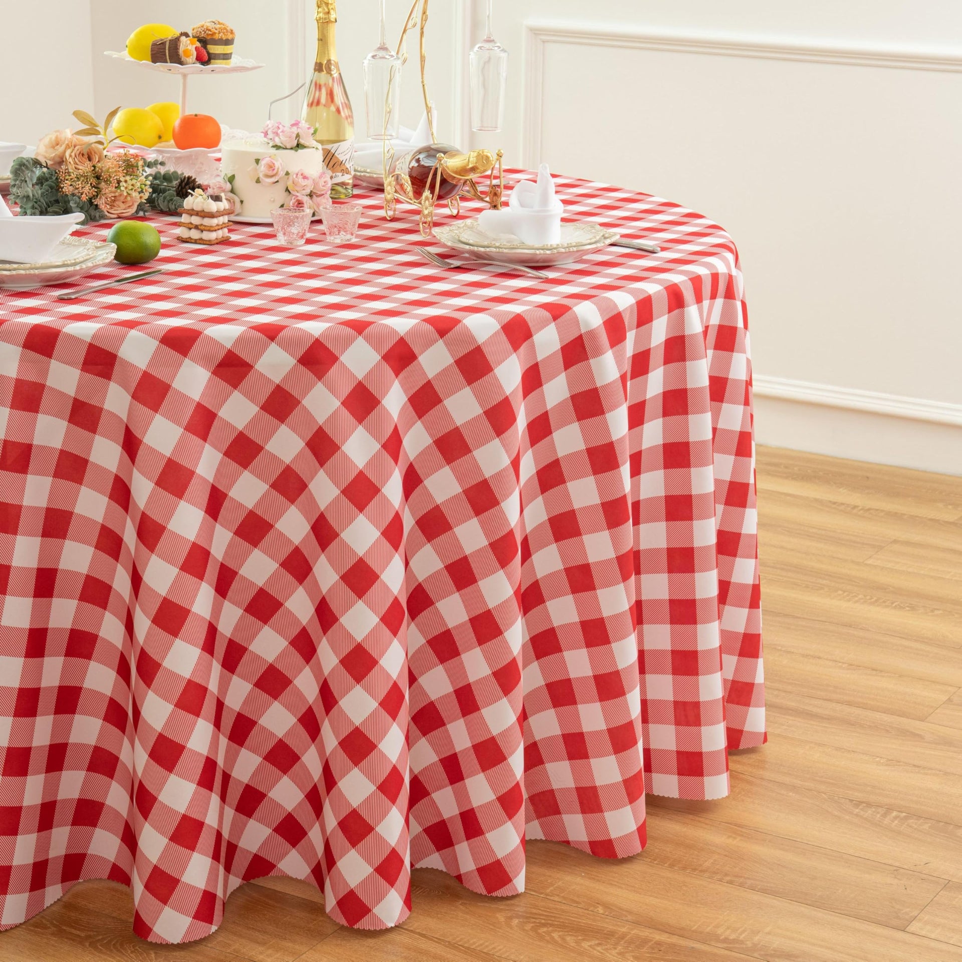 Waterproof Plaid Tablecloth Fabric