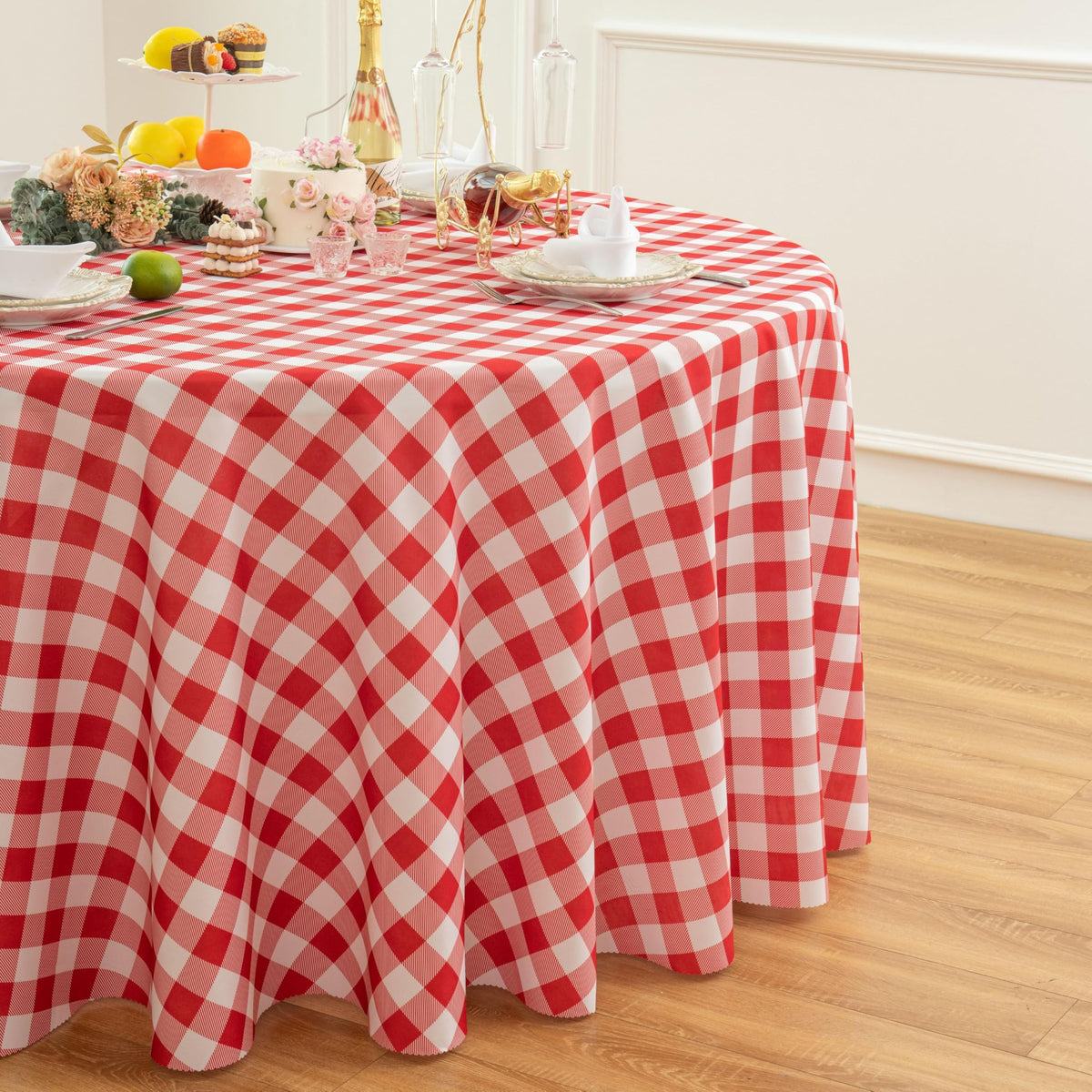 Waterproof Plaid Tablecloth Fabric