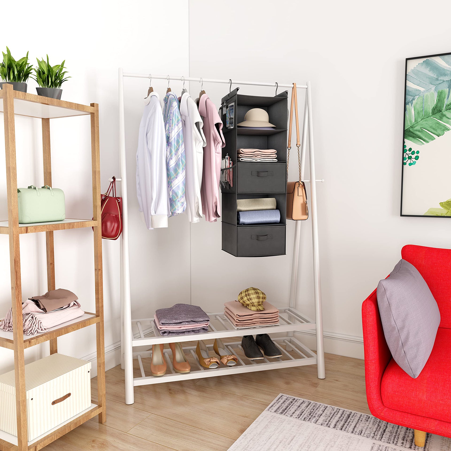 5 Tier Shelf Hanging Closet Organizer