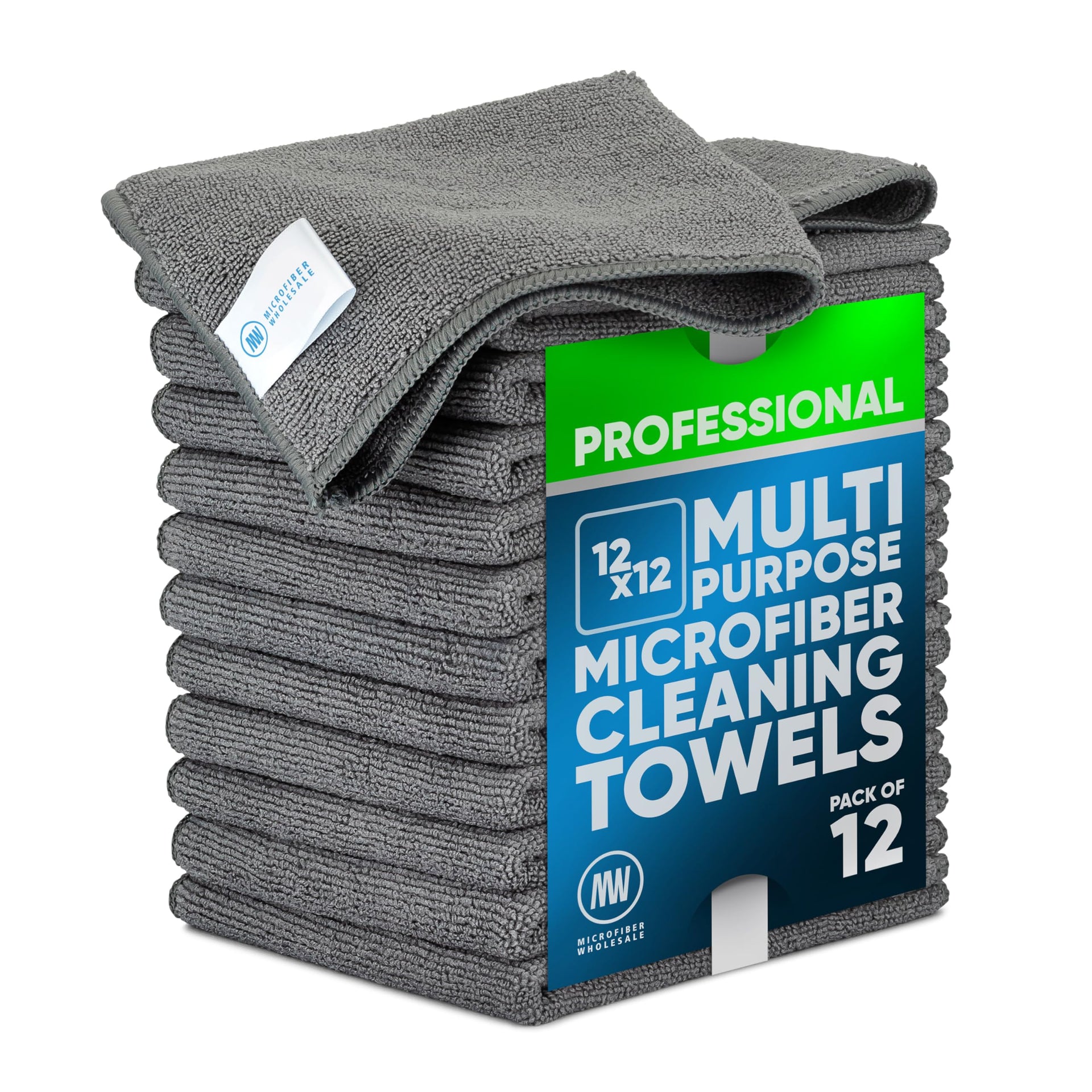 MW PRO Premium Microfiber Cleaning Cloths (12 Count)