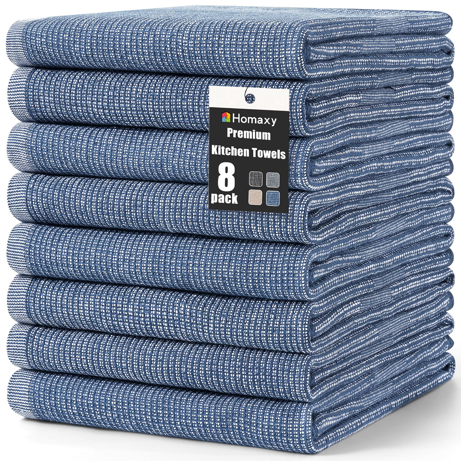 380 GSM Cotton Premium Kitchen Towels 8 Pack (8 Count)