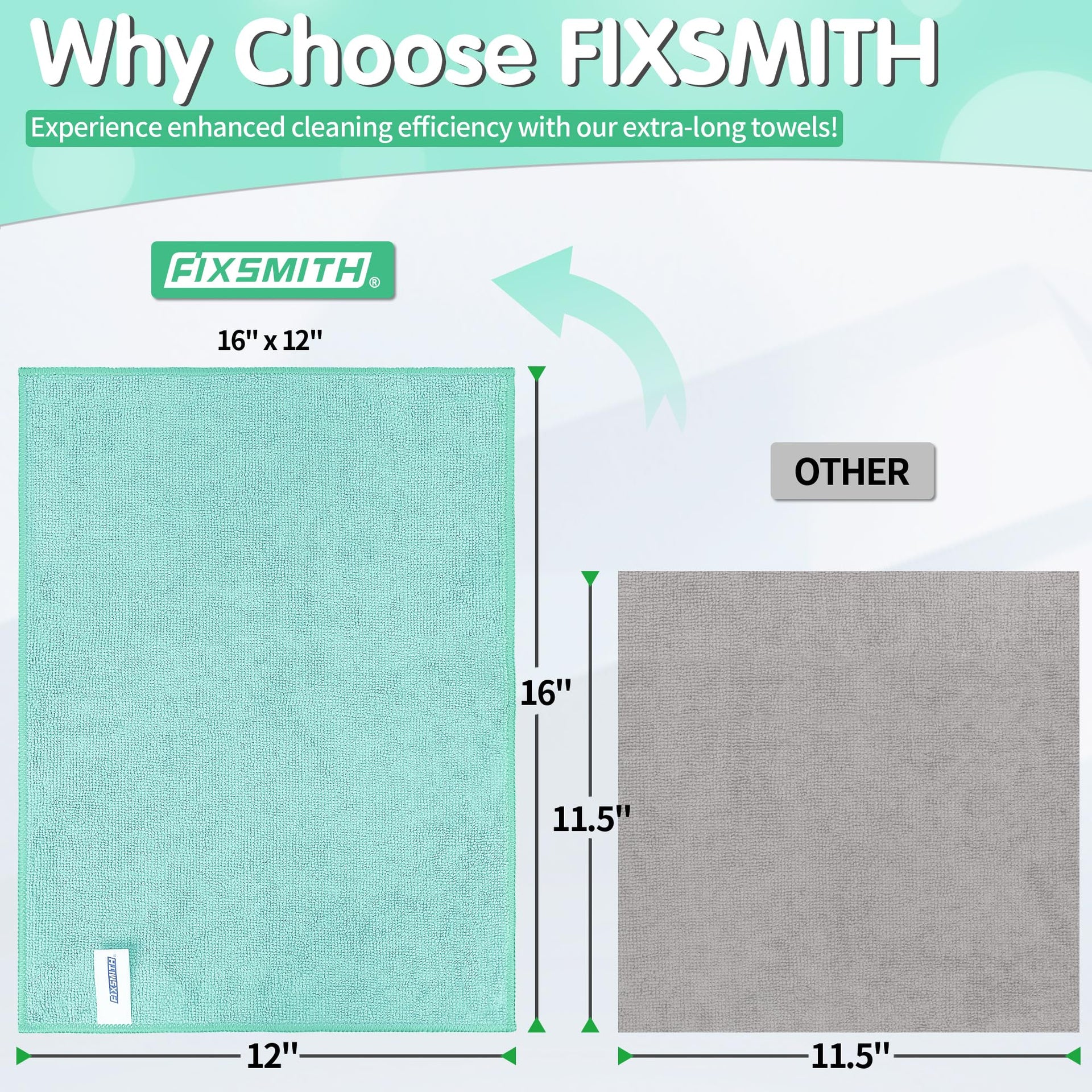 Turquoise Microfiber Cleaning Cloth (8 Count)