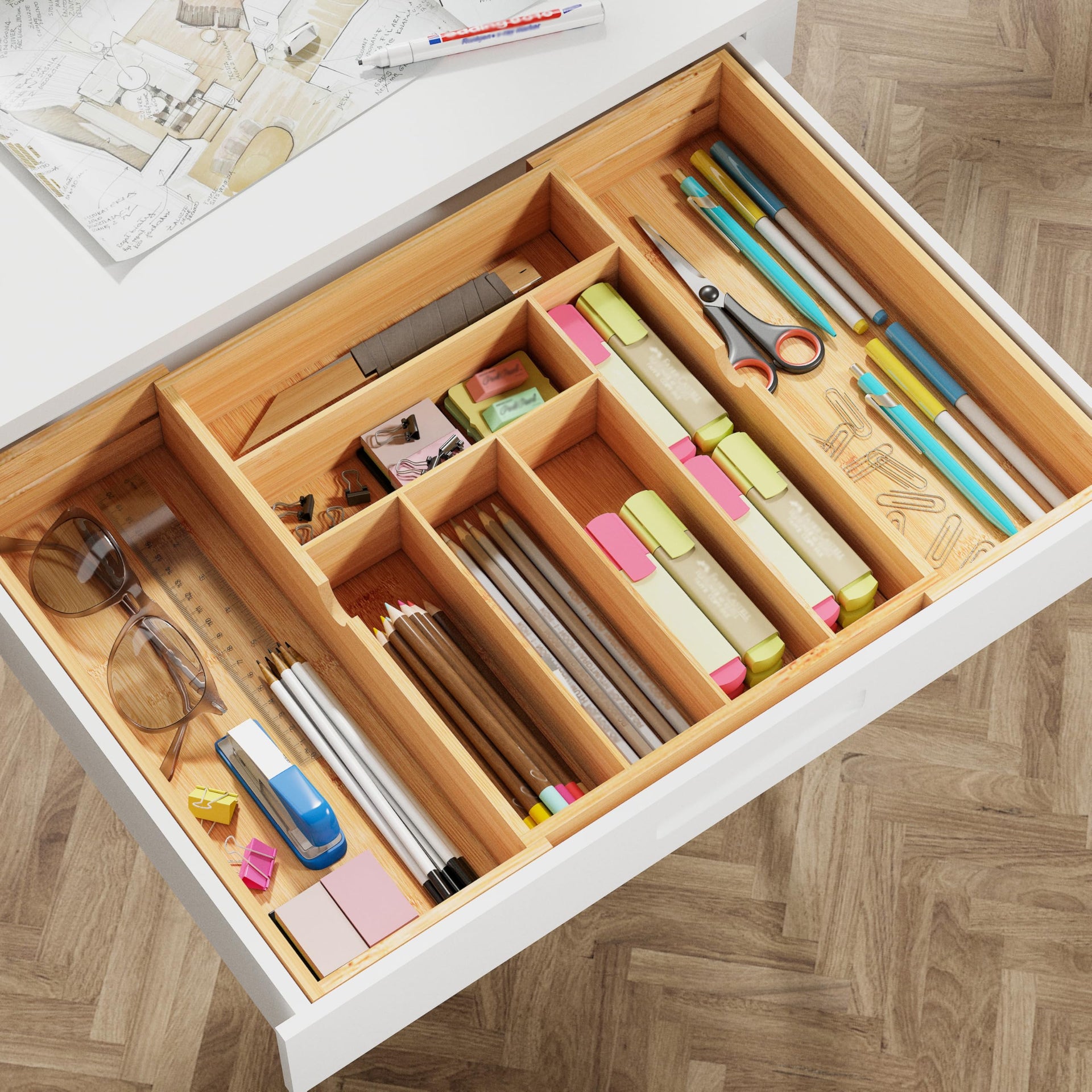 3" Deepth Expandable Drawer Organizer
