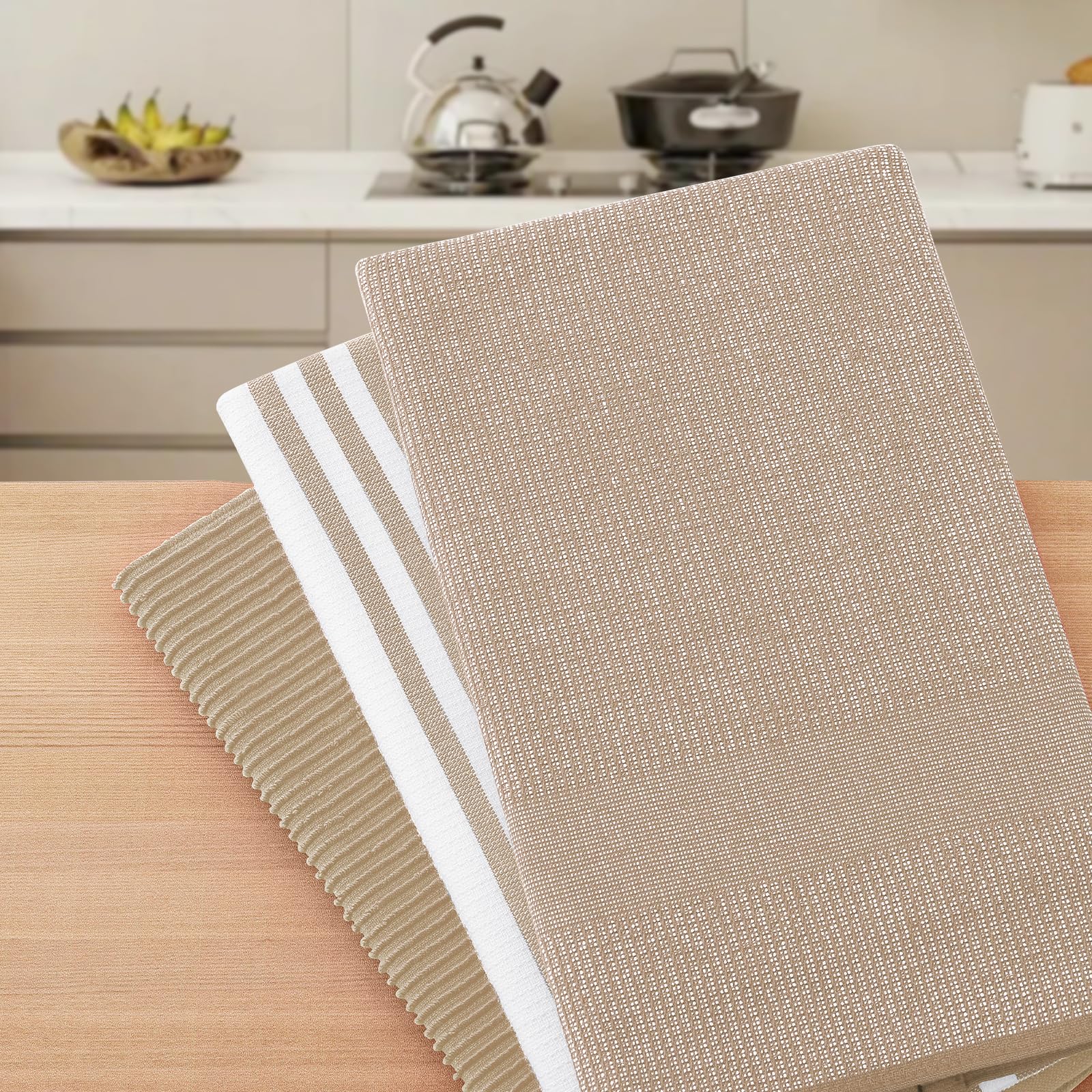 Cotton 380 GSM Premium Kitchen Towels (6 Count)