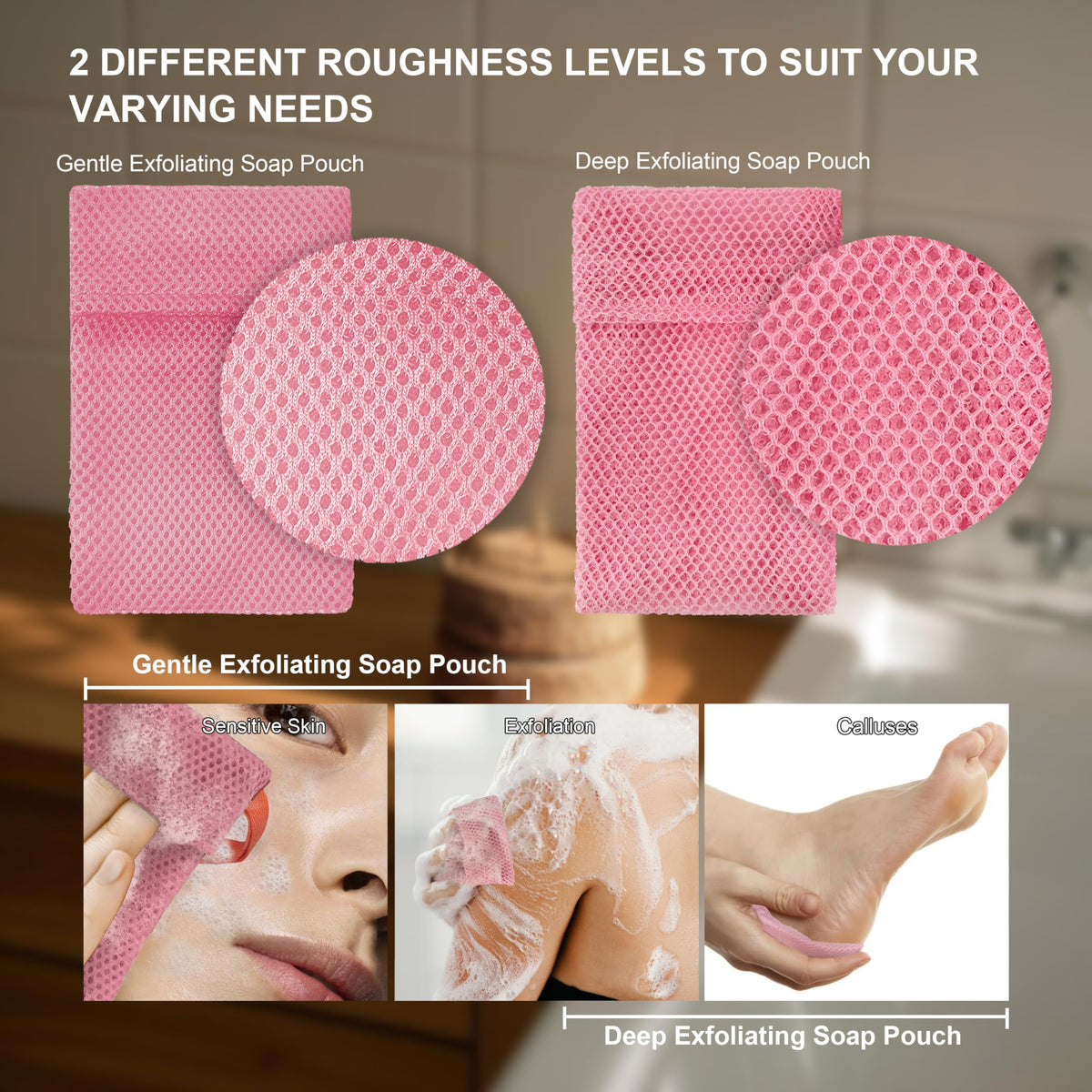 2 Pack Soap Bag Deep and Gentle Exfoliating (2 Count)