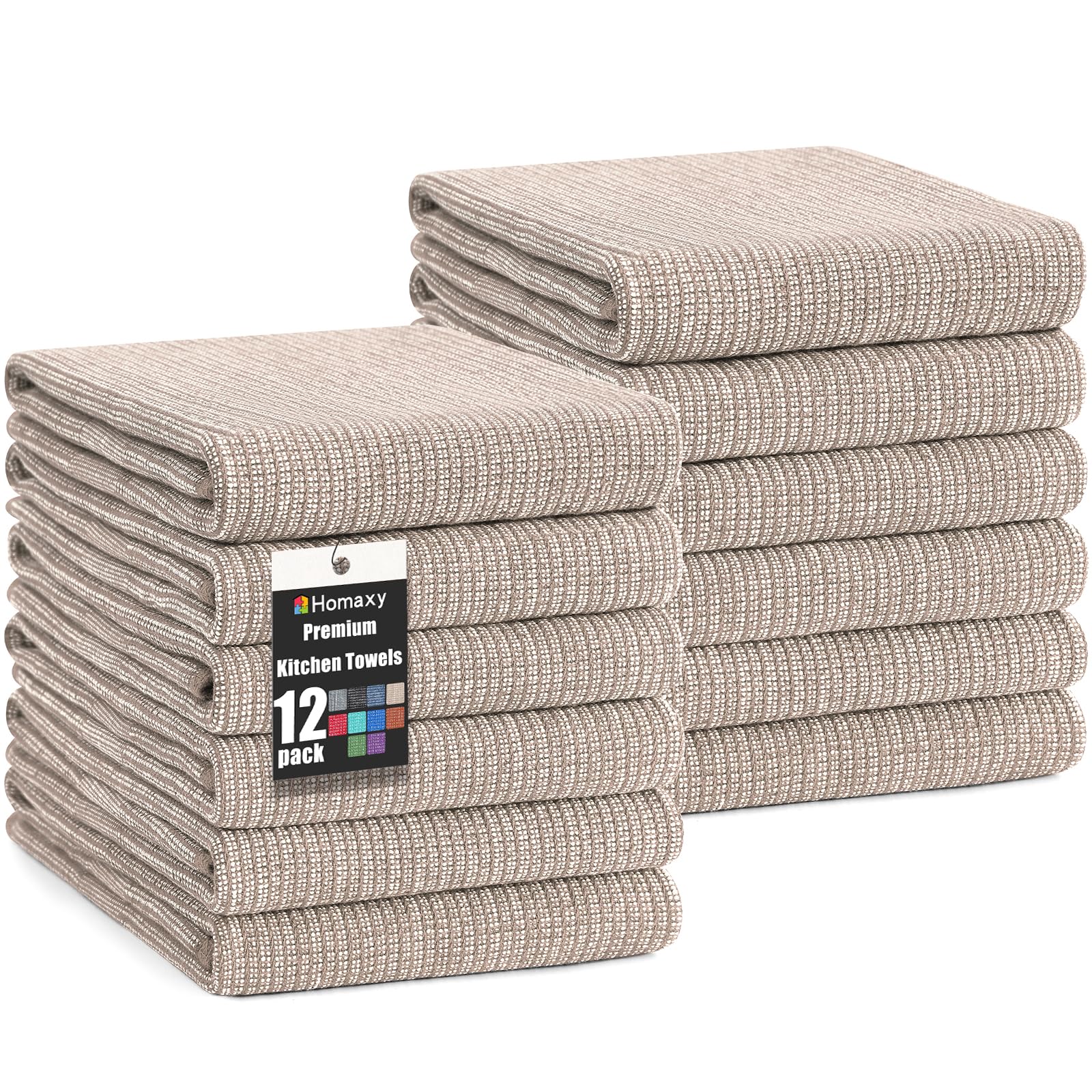 380 GSM Cotton Premium Kitchen Towels 12 Pack (12 Count)