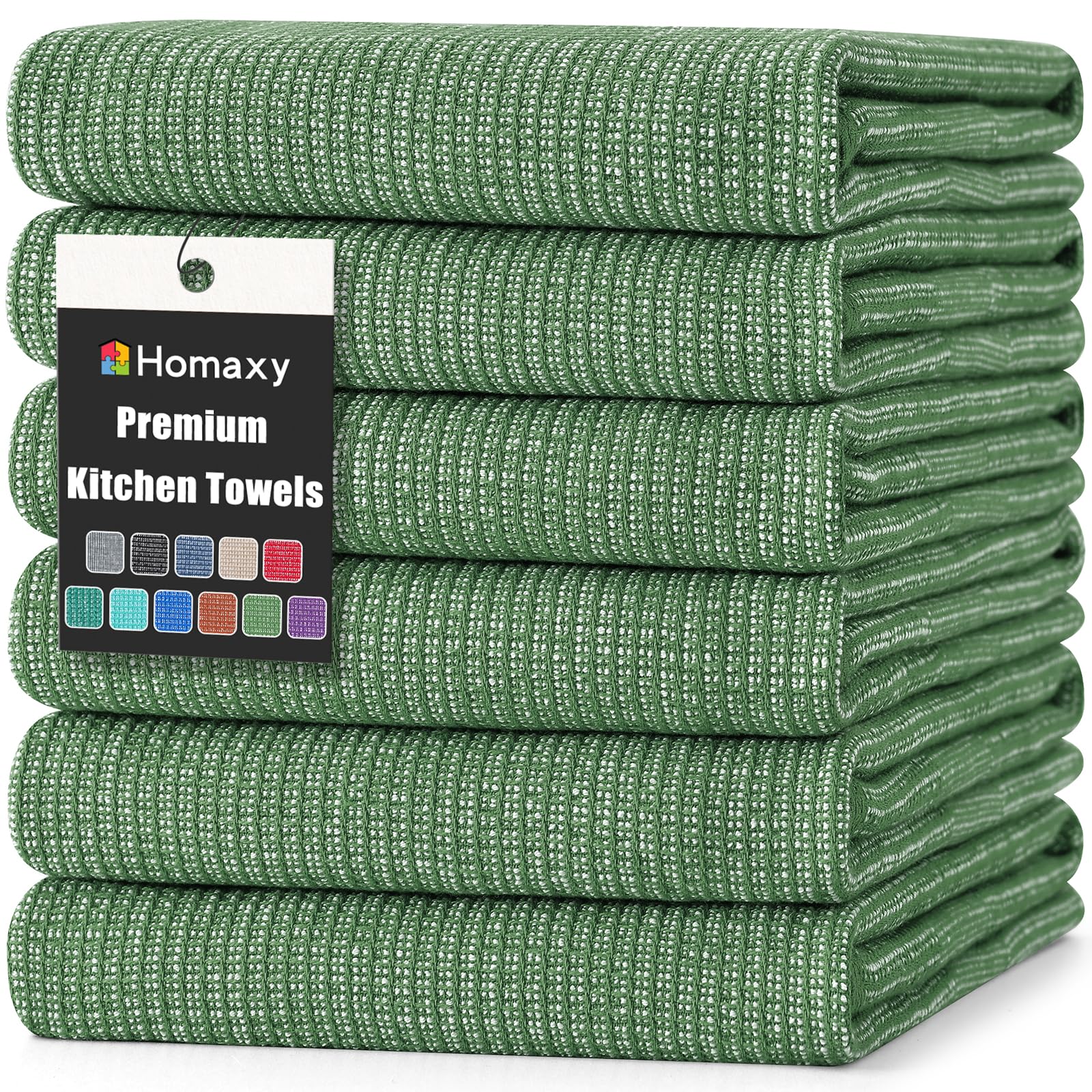 380 GSM Cotton Premium Kitchen Towels 6 Pack (6 Count)