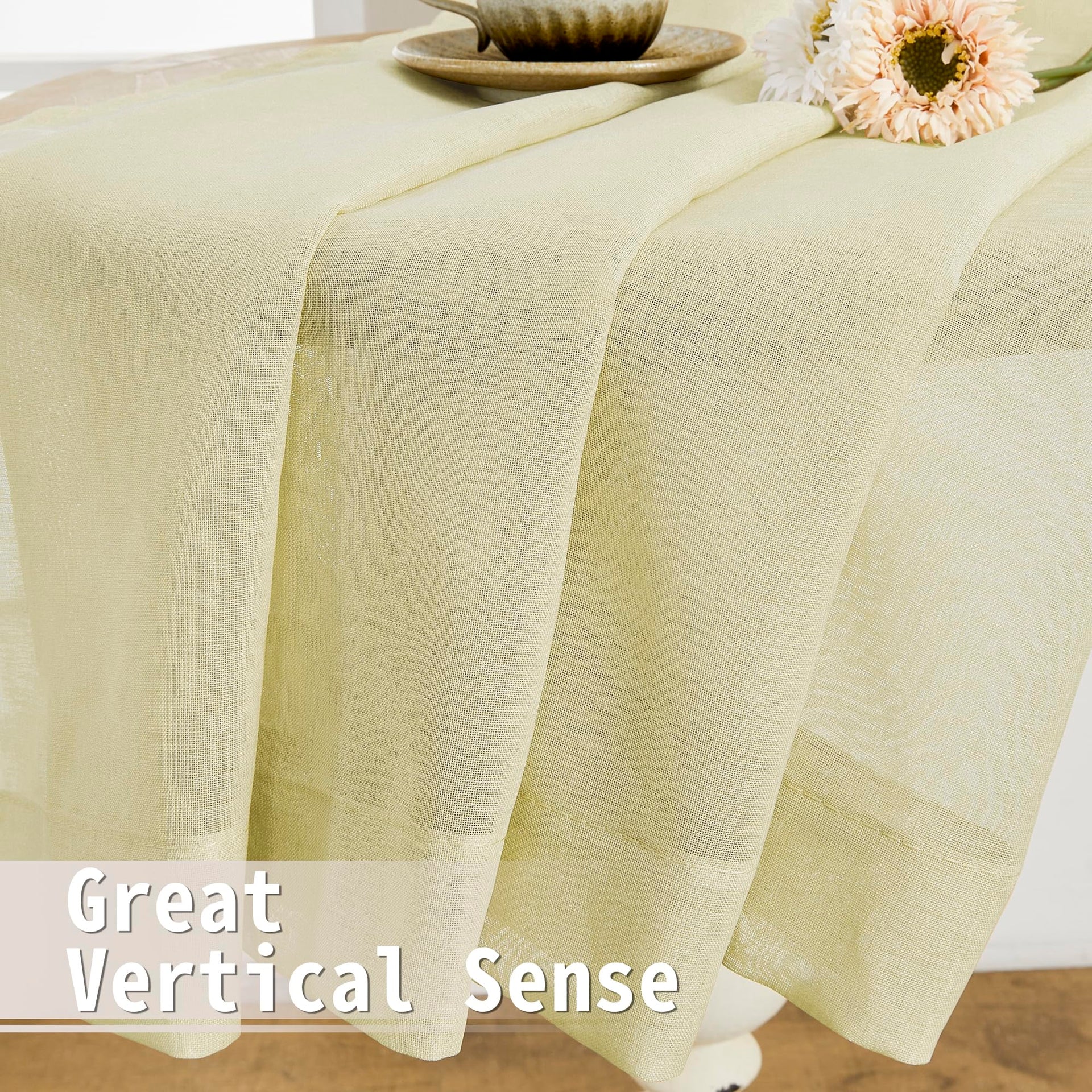 Sheer Door Curtains Closet Linen Textured Curtains Sheer Doorway Light Filtering Voile French Doors Rod Pocket Curtain Patio Glass Door