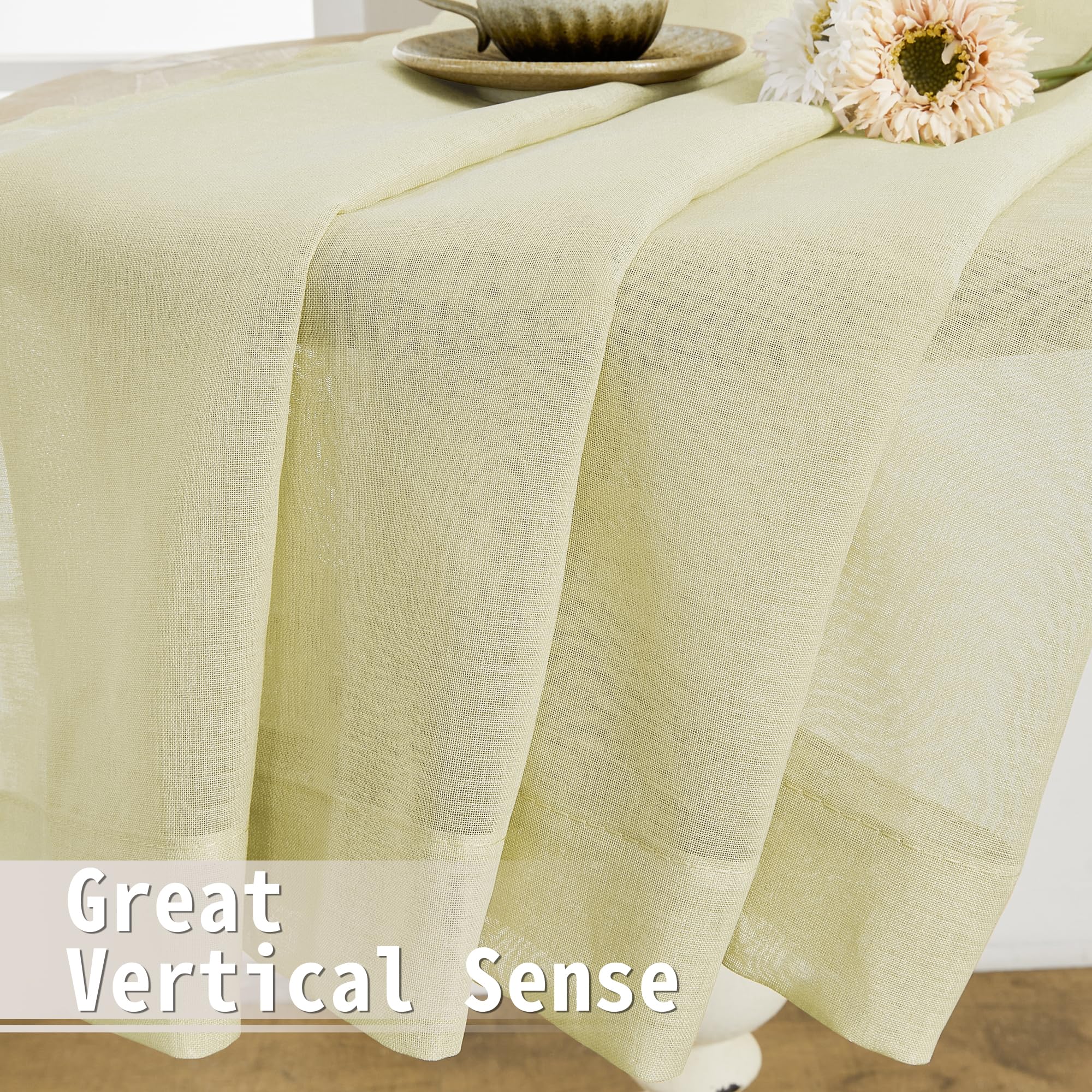 Short Sheer Door Curtains Closet Linen Textured Curtains Sheer Doorway Light Filtering Voile Patio Glass Door Rod Pocket Curtain French Doors