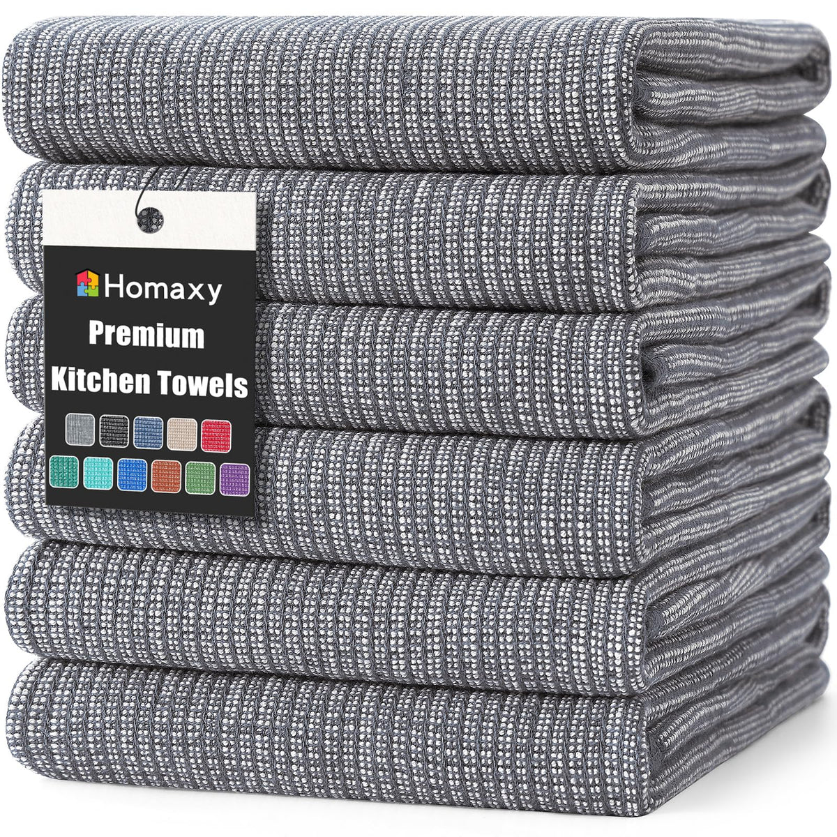 380 GSM Cotton Premium Kitchen Towels 6 Pack (6 Count)