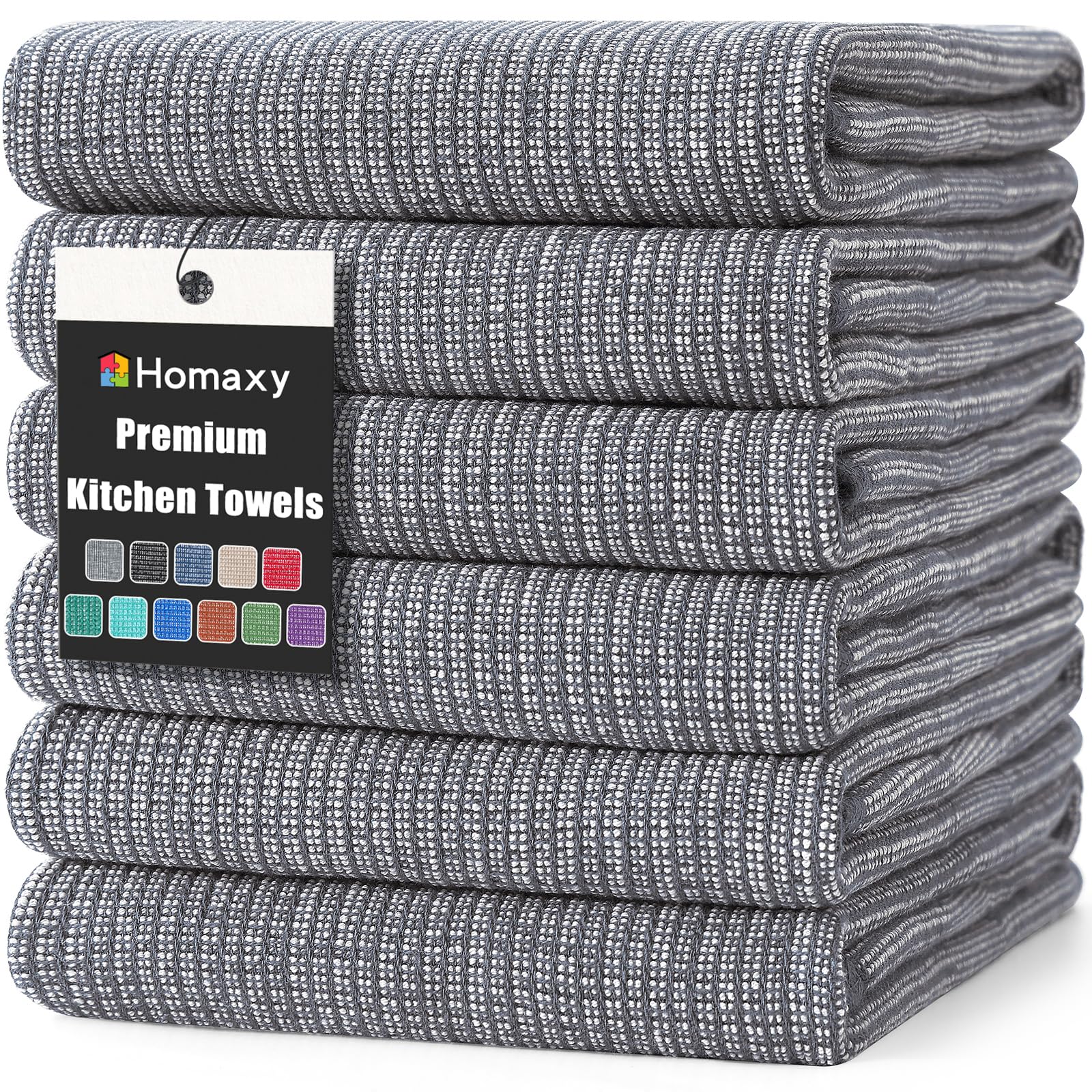 380 GSM Cotton Premium Kitchen Towels 6 Pack (6 Count)
