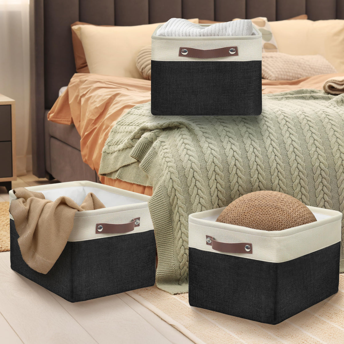 15" x 11" Large Fabric Storage Bin (3 Count)