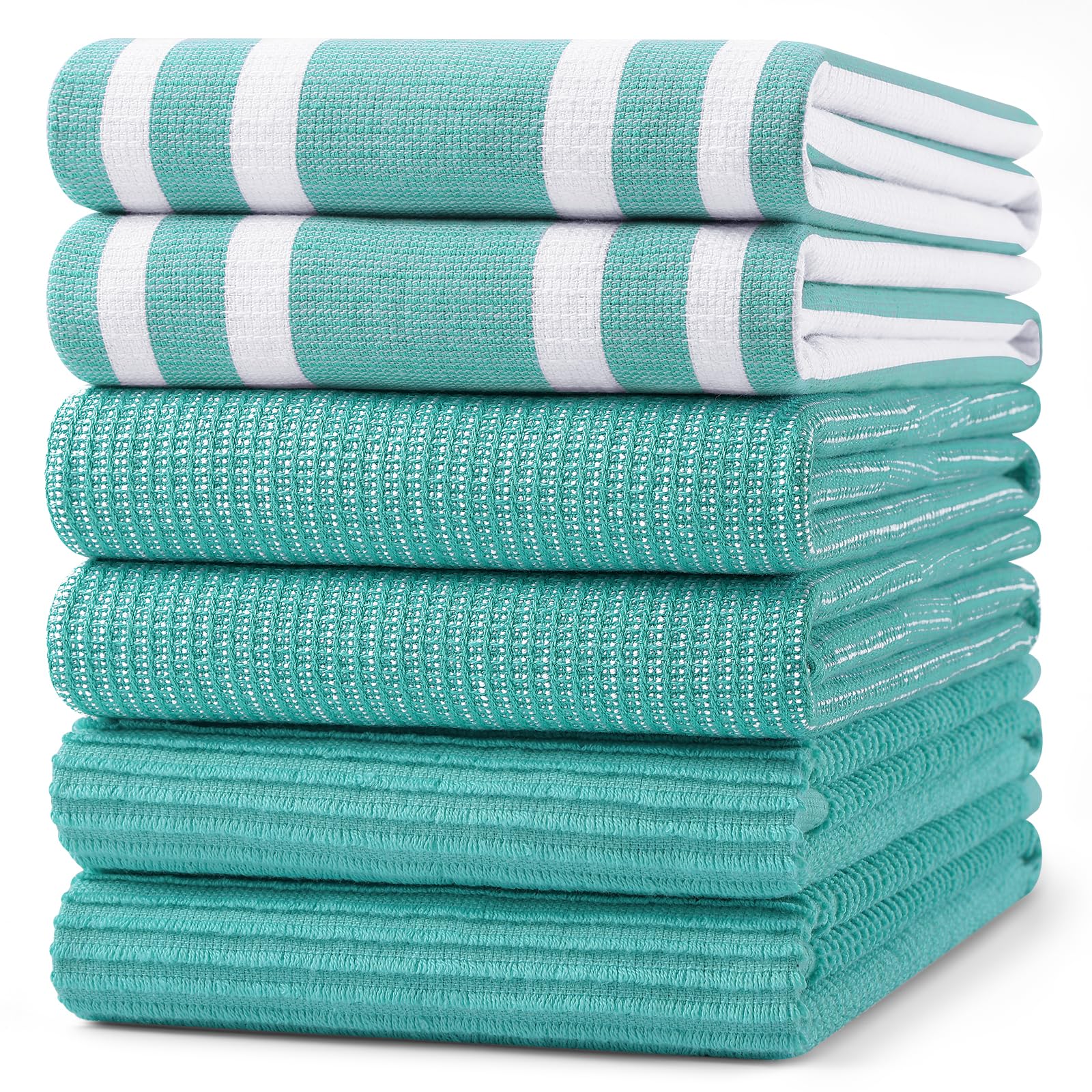 Cotton 380 GSM Premium Kitchen Towels (6 Count)