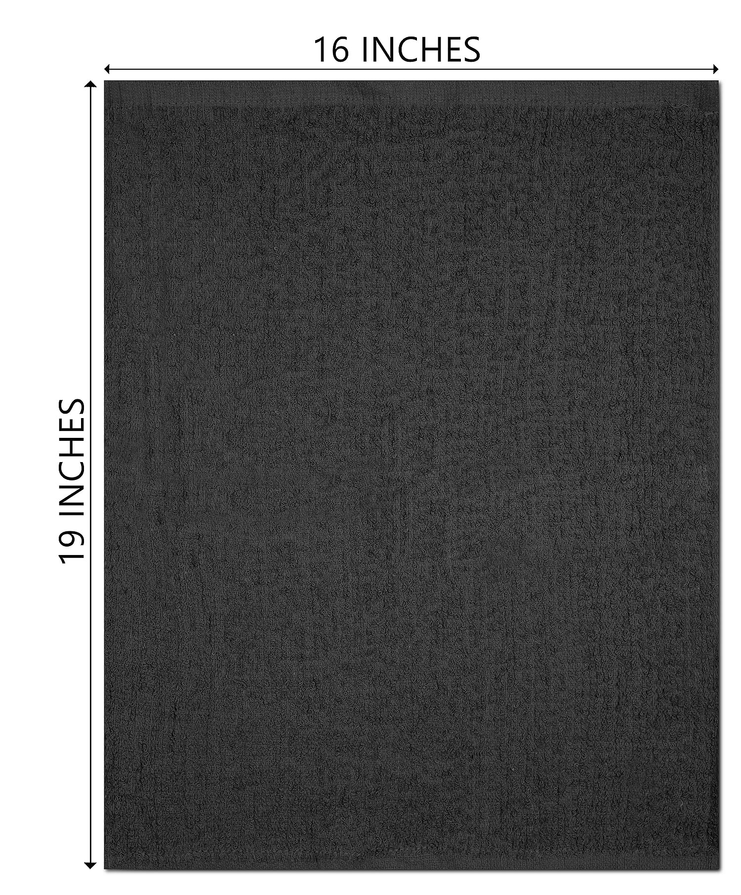 Bar Mop Grey Ribbed 16x19 Pack of 24 (24 Count)