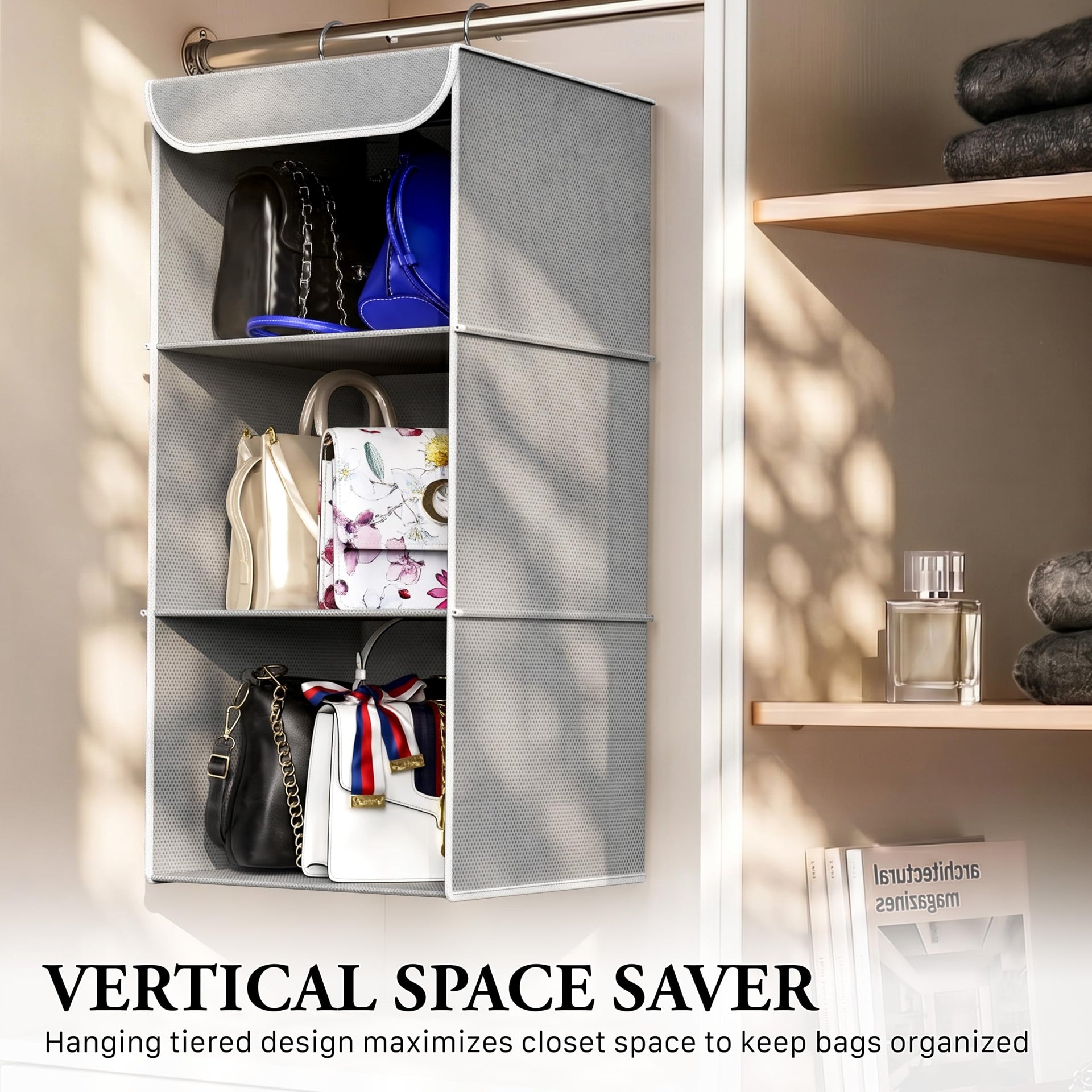 3 Shelf Hanging Closet Organizer
