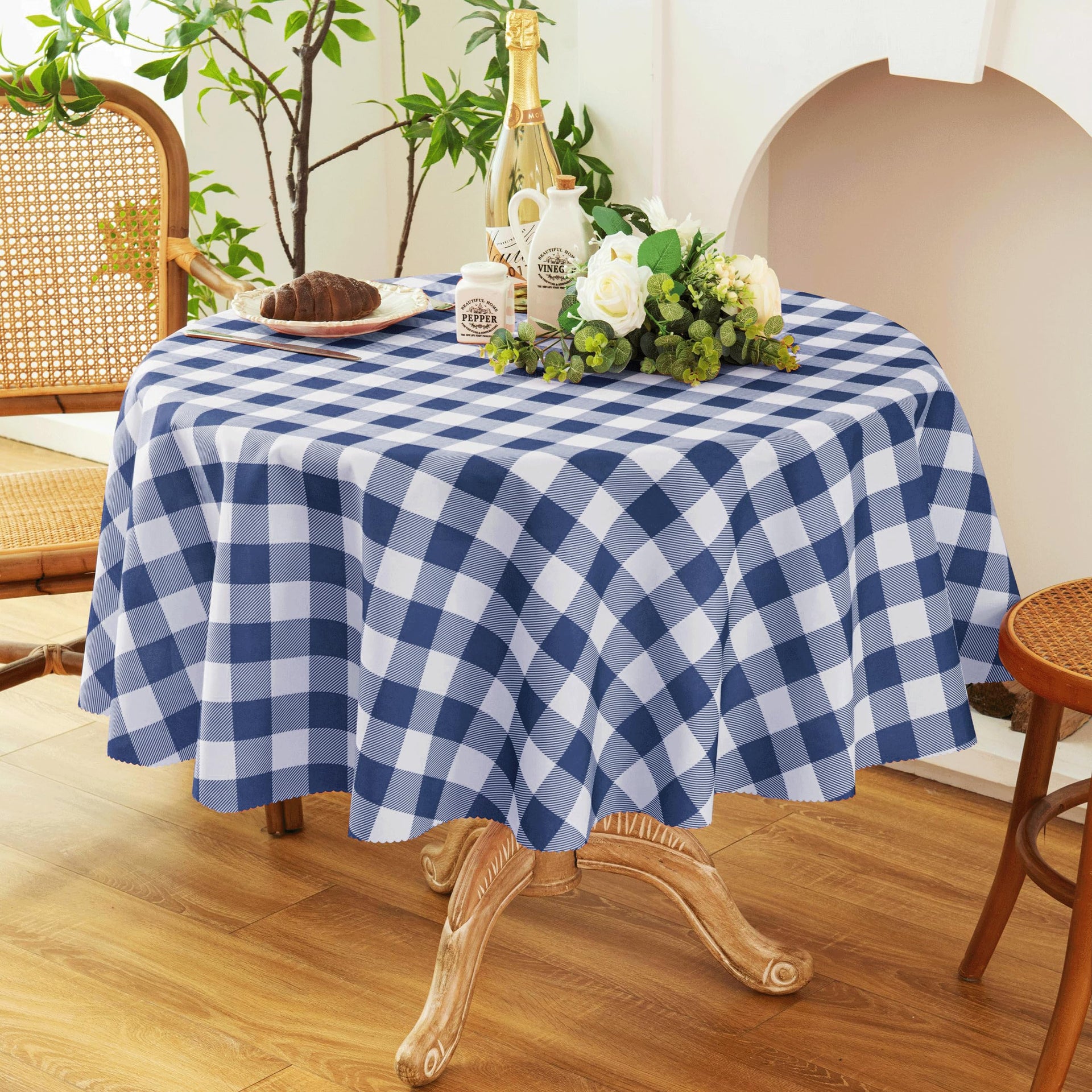 Waterproof Plaid Tablecloth Fabric