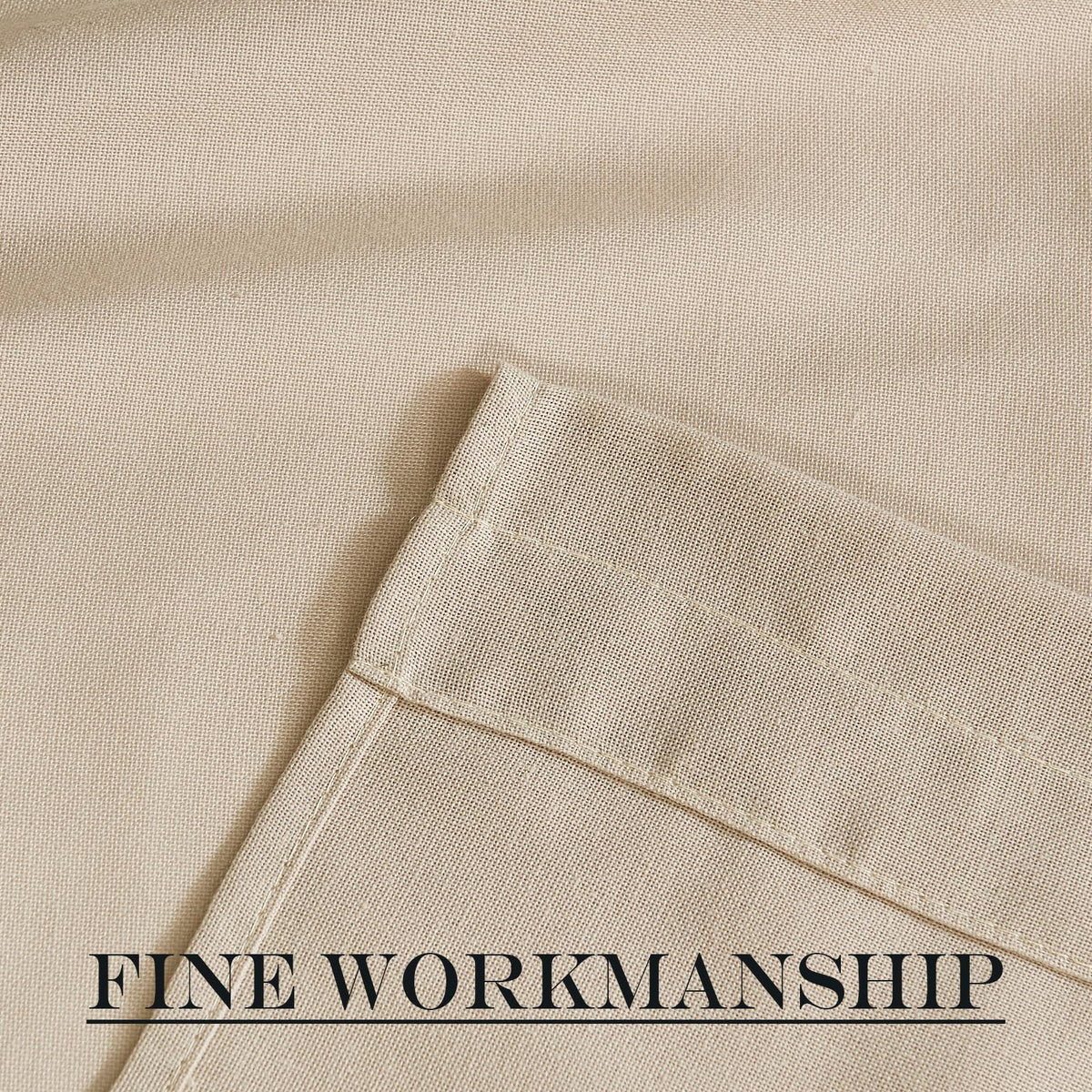 Anogra Linen Door Curtains 50 inch Length 1 Panel