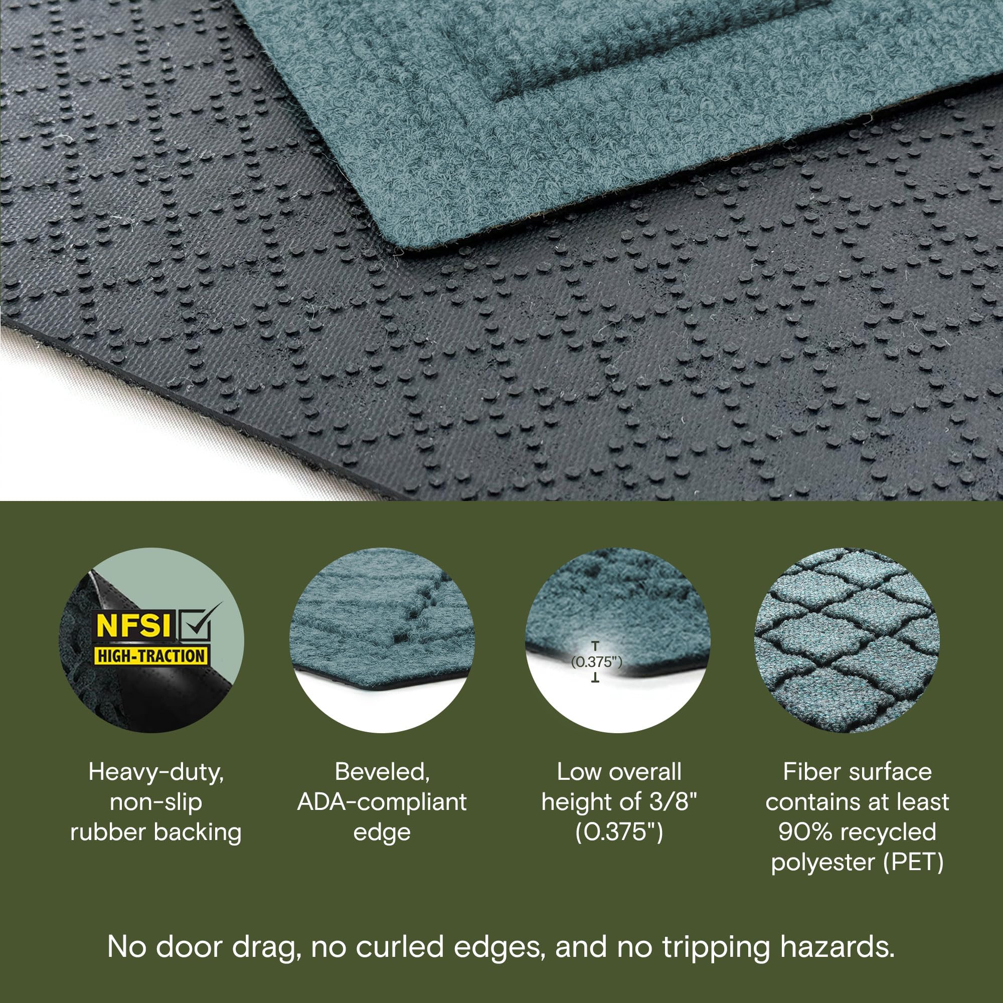 Cordova Front Door Mat Indoor Outdoor Entrance (15 Sq Ft)