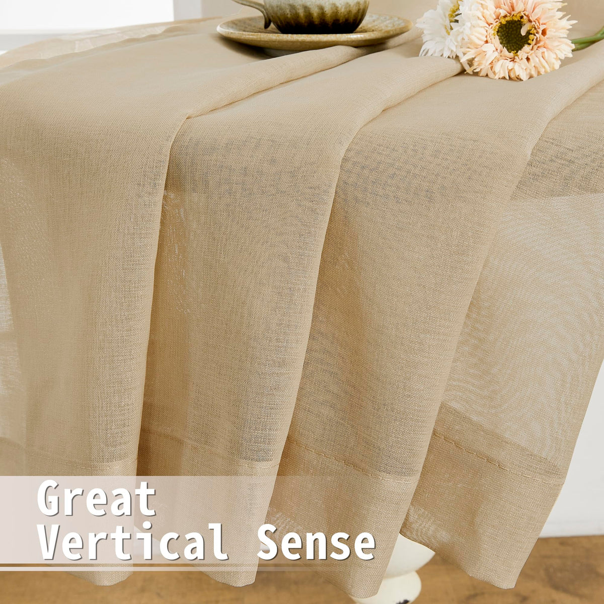 Sheer Door Curtain Closet Linen Textured Curtain Sheers Doorway Light Filtering Voile French Door Rod Pocket Curtains Patio Glass Doors